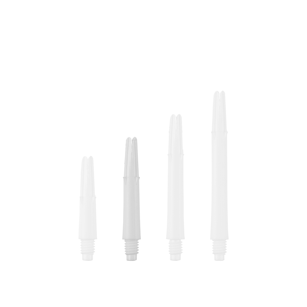 Alberi a L bloccati dritti - Bianco Ein einzelner L-Style L-Shafts Locked Straight - White 190 wird präsentiert. Der Schaft ist weiß und mittellang.