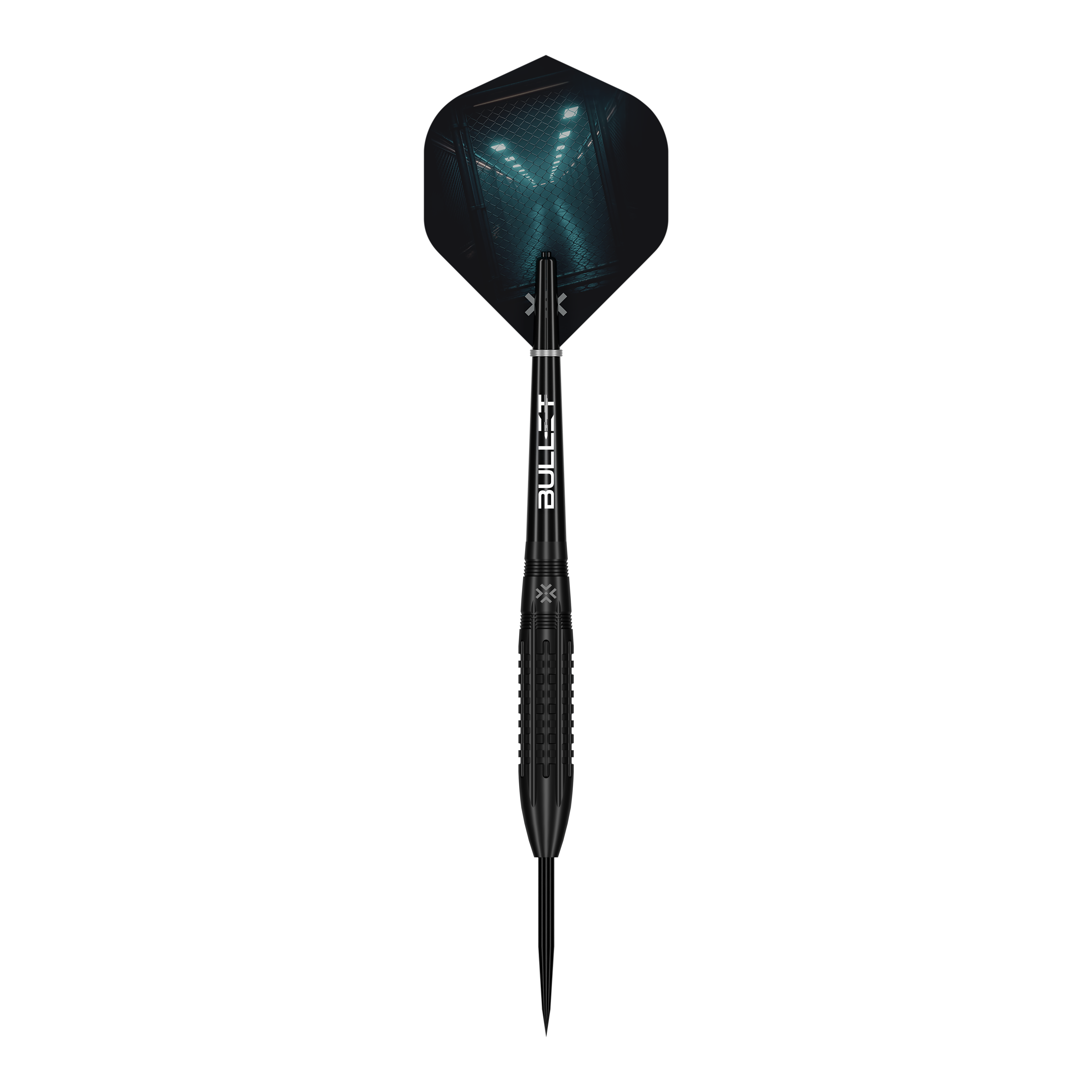 Hier sehen Sie die Bullet Cage Steeldarts. Sie sind hochwertige Pfeile für den Dartsport.