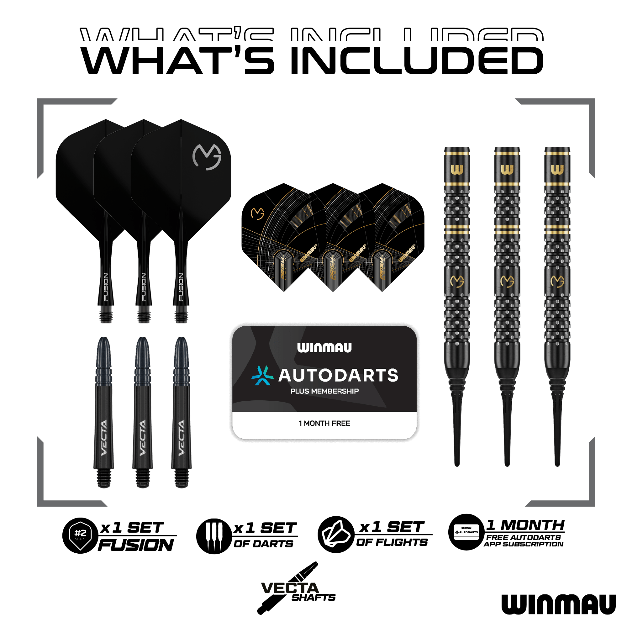 Freccette morbide Winmau Michael Van Gerwen W-MAX - 18g