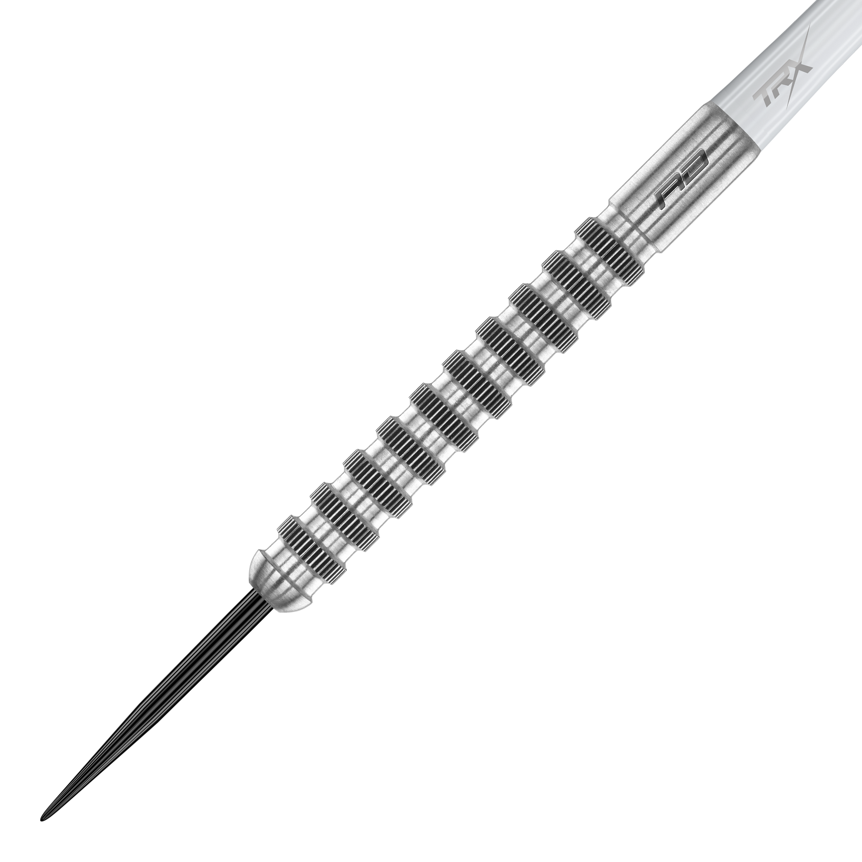 Freccette in acciaio Red Dragon Javelin Speedline Das Bild zeigt einen Red Dragon Javelin Speedline Steeldart. Der Dartpfeil besteht aus silbernem Metall mit markanten, gerillten Griffmulden.