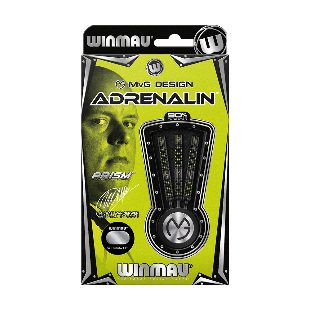 Winmau Michael Van Gerwen MvG Freccette in acciaio Adrenalin