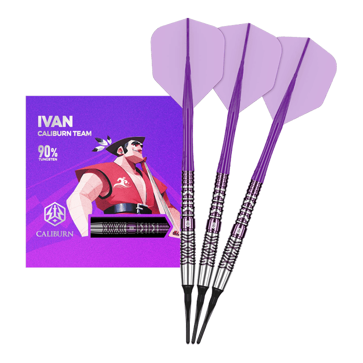 Caliburn Awakening Ivan Softdarts - 20 g Zu sehen sind die Caliburn Awakening Ivan Softdarts mit 20g Gewicht. Dieses Produkt eignet sich für das elektronische Dartspiel.