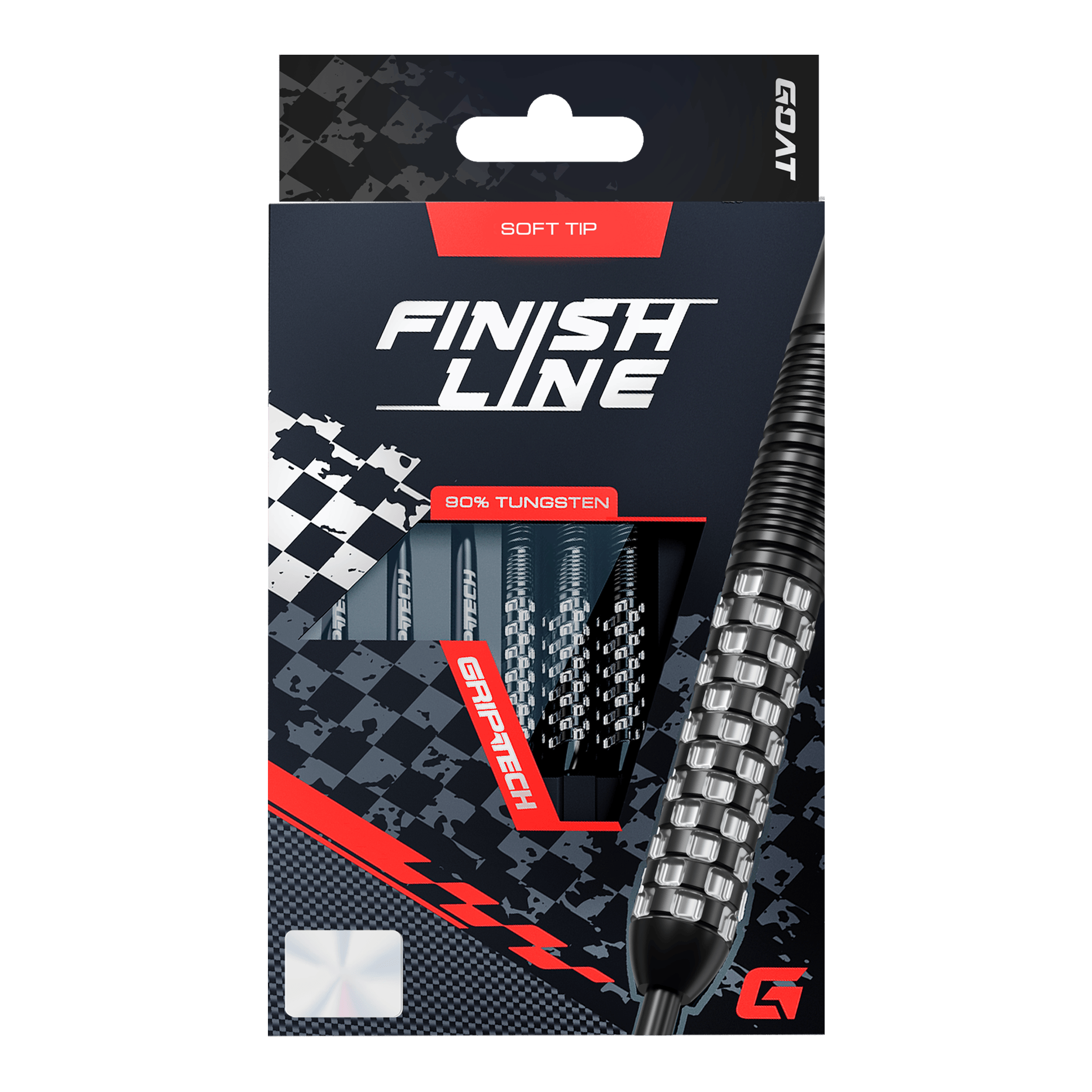 Freccette morbide GOAT Finish Line - 20 g Das Produkt GOAT Finish Line Tungsten Softdarts - 20g ist auf diesem Bild dargestellt. Die Darts bieten gute Kontrolle beim Werfen.