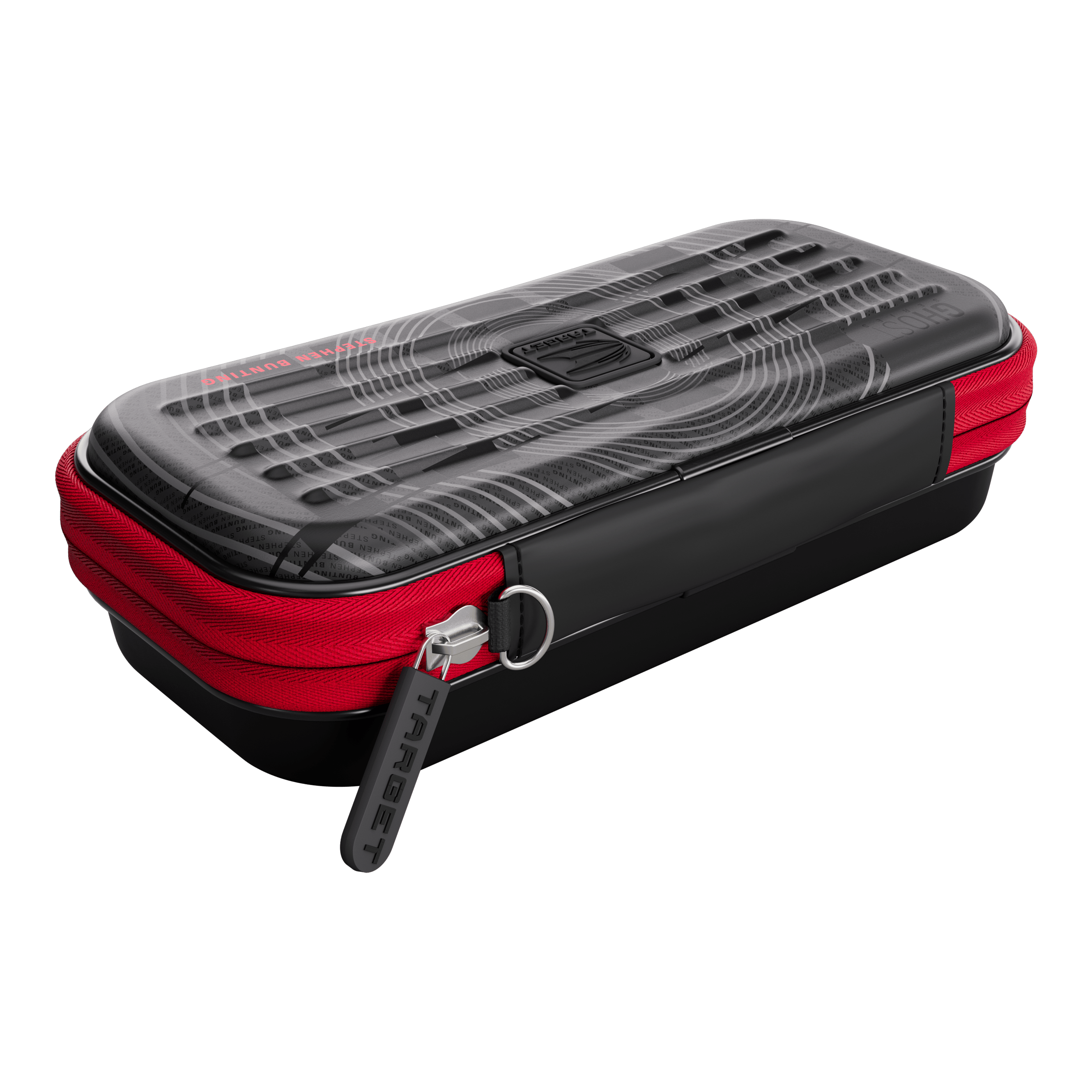 Custodia per freccette Stephen Bunting della serie Ghost di Takoma Auf dem Bild ist das Takoma Ghost Series Stephen Bunting Dartcase abgebildet. Das Produkt ist ein elegantes Dartcase aus der Ghost Series.