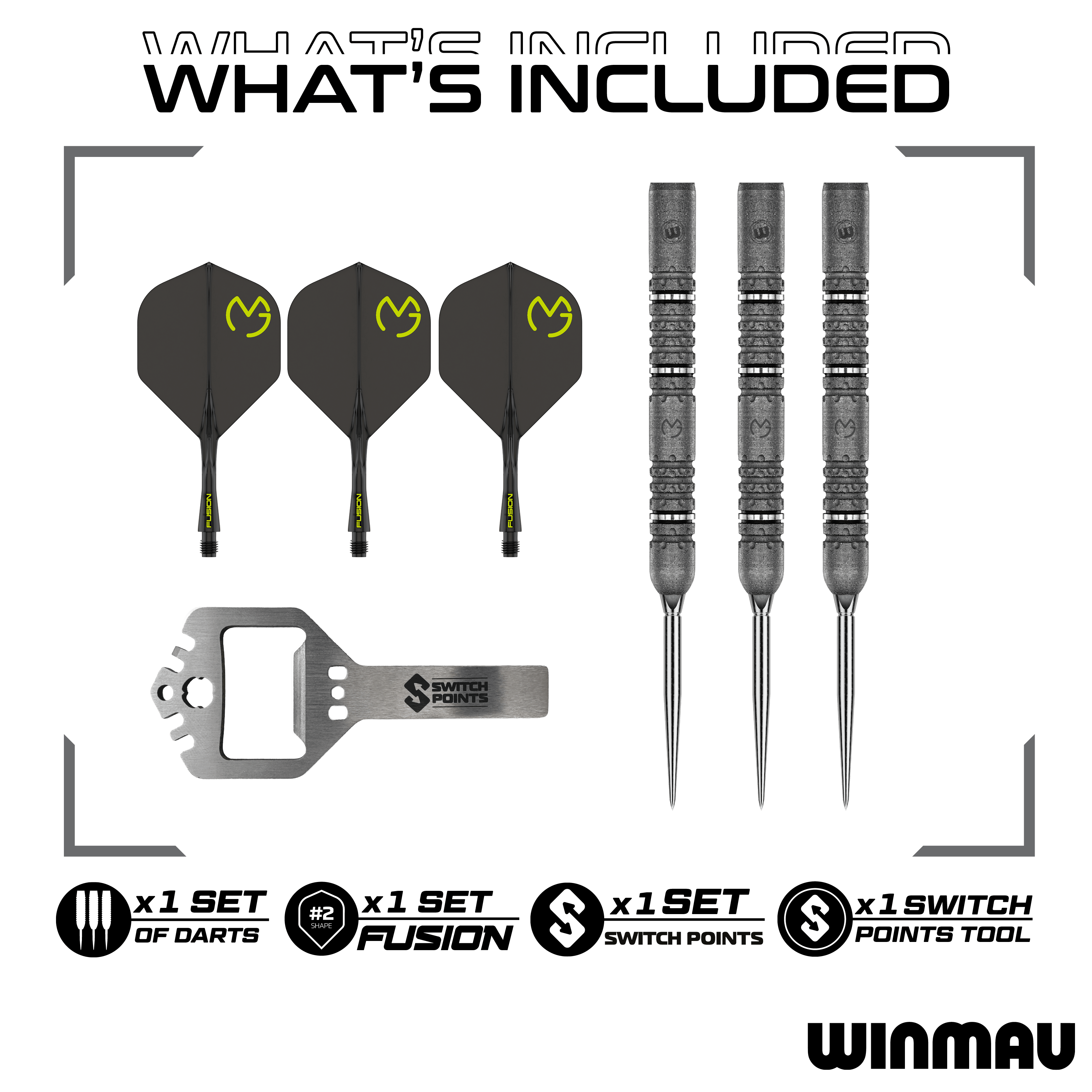 Winmau Michael van Gerwen Signature Edition Punti di cambio Steeldarts Das Produkt ist die Winmau MvG Signature Edition Switch Points Steeldarts. Diese Steeldarts sind für Präzision und Qualität bekannt.