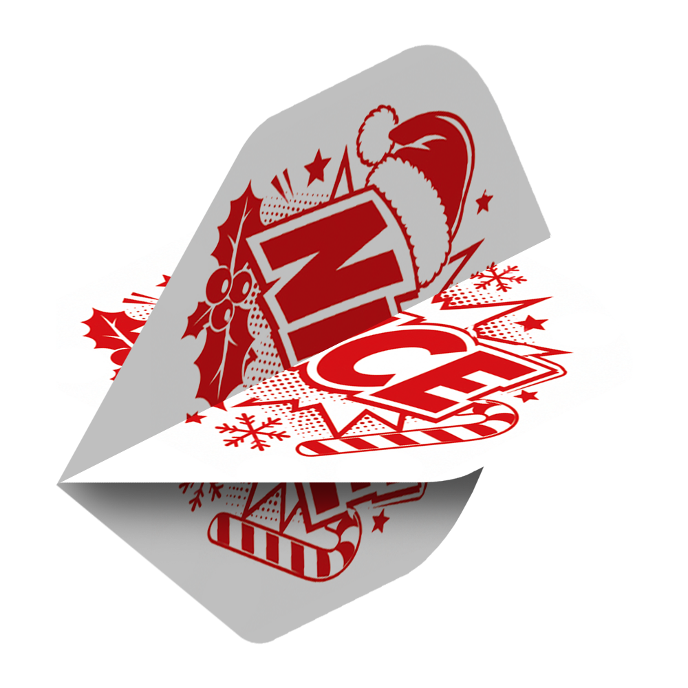 Voli standard McDart Naughty Or Nice No2 Gezeigt wird das Produkt McDart Naughty Or Nice No2 Standard Flights. Es sind Standard-Dartflights in einem Set.