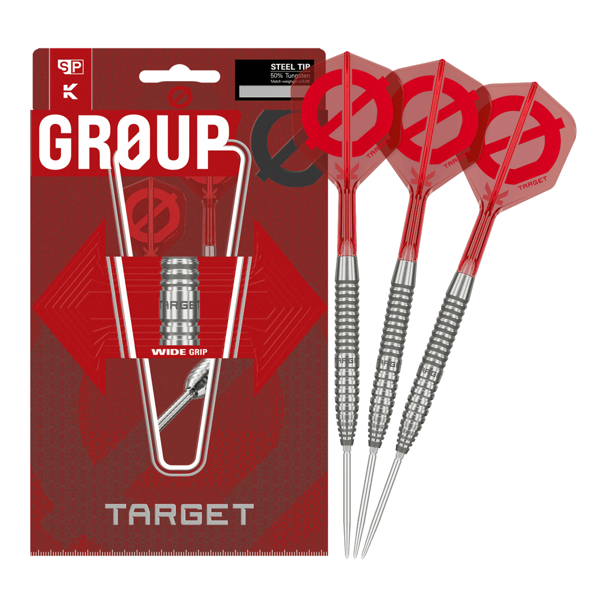 Freccette in acciaio Swiss Points Target Group O 02