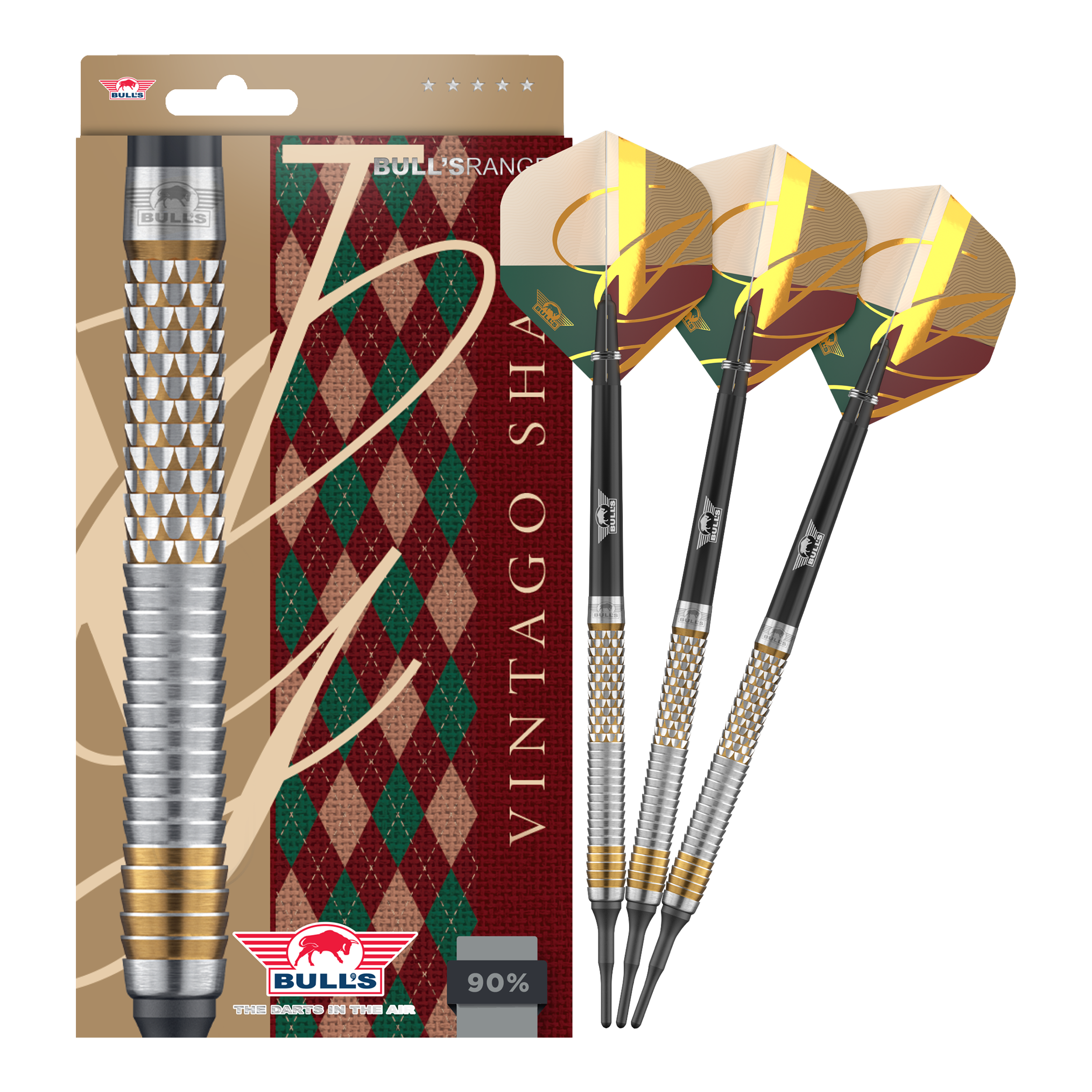 Freccette morbide Bulls NL Vintage Shark - 18 g Dies ist ein Bild von Bulls NL Vintago Shark Softdarts - 18g. Zu sehen sind hochwertige Softdarts für den Dartsport.