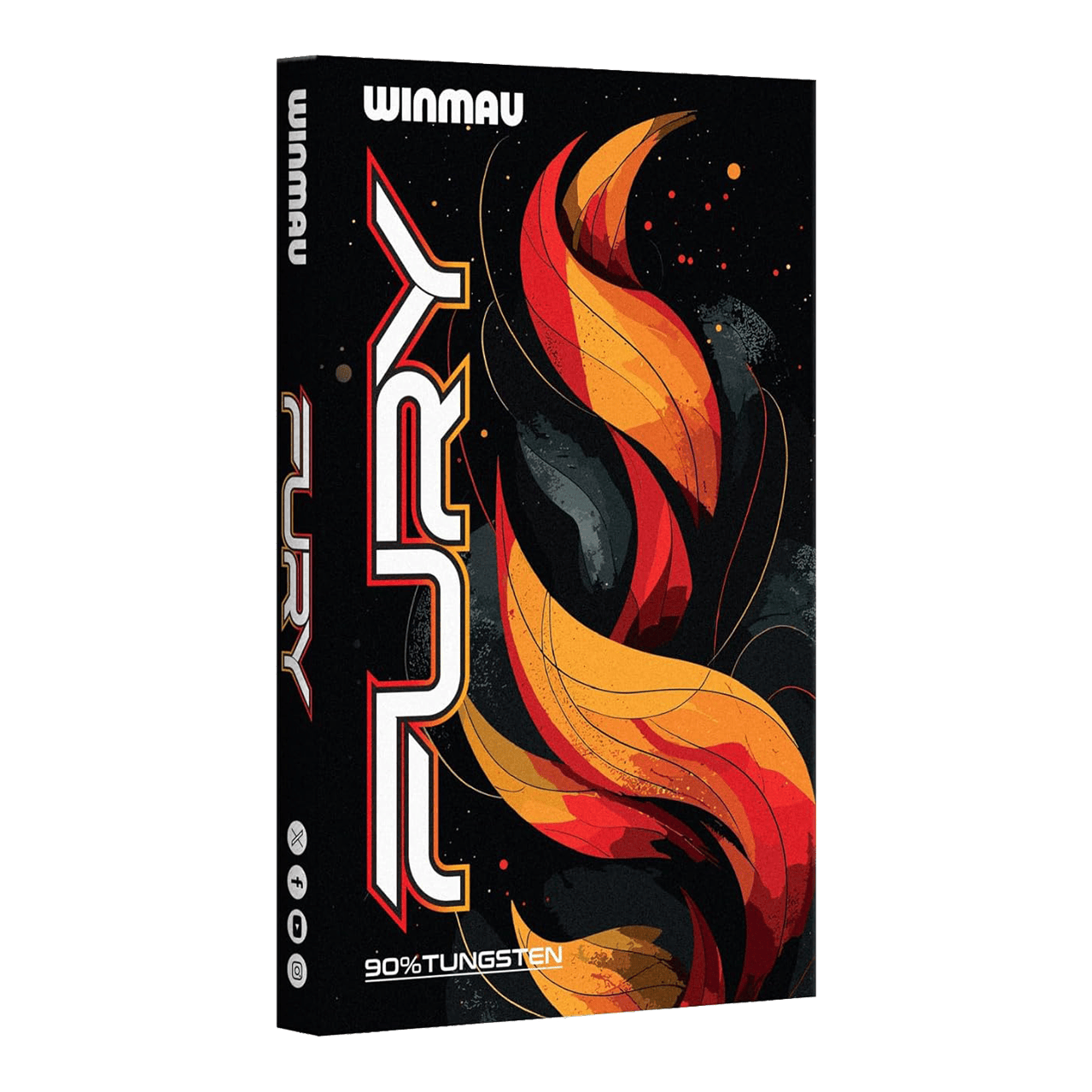 Freccette in acciaio Winmau Fury - 22 g Abgebildet sind die Winmau Fury Steeldarts mit 22g Gewicht. Diese Darts eignen sich ideal für präzises Werfen.