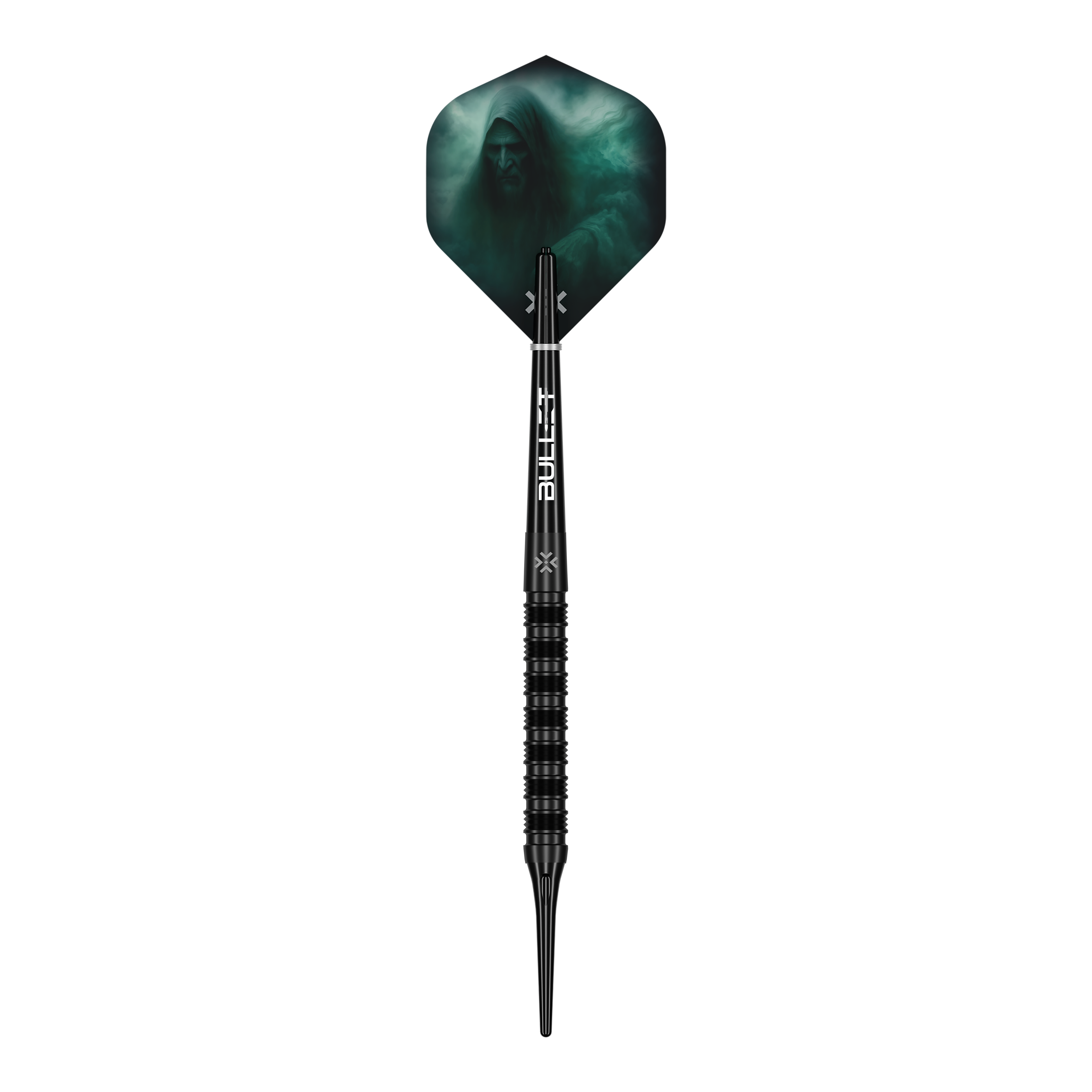 Abgebildet sind die Bullet Shadow Softdarts - 20g. Die Darts sind aus hochwertigen Materialien gefertigt.