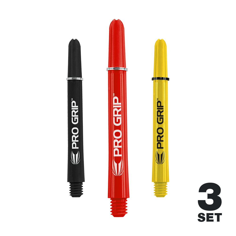 Target Pro Grip Shafts - 3 Sets - Schwarz Rot Gelb