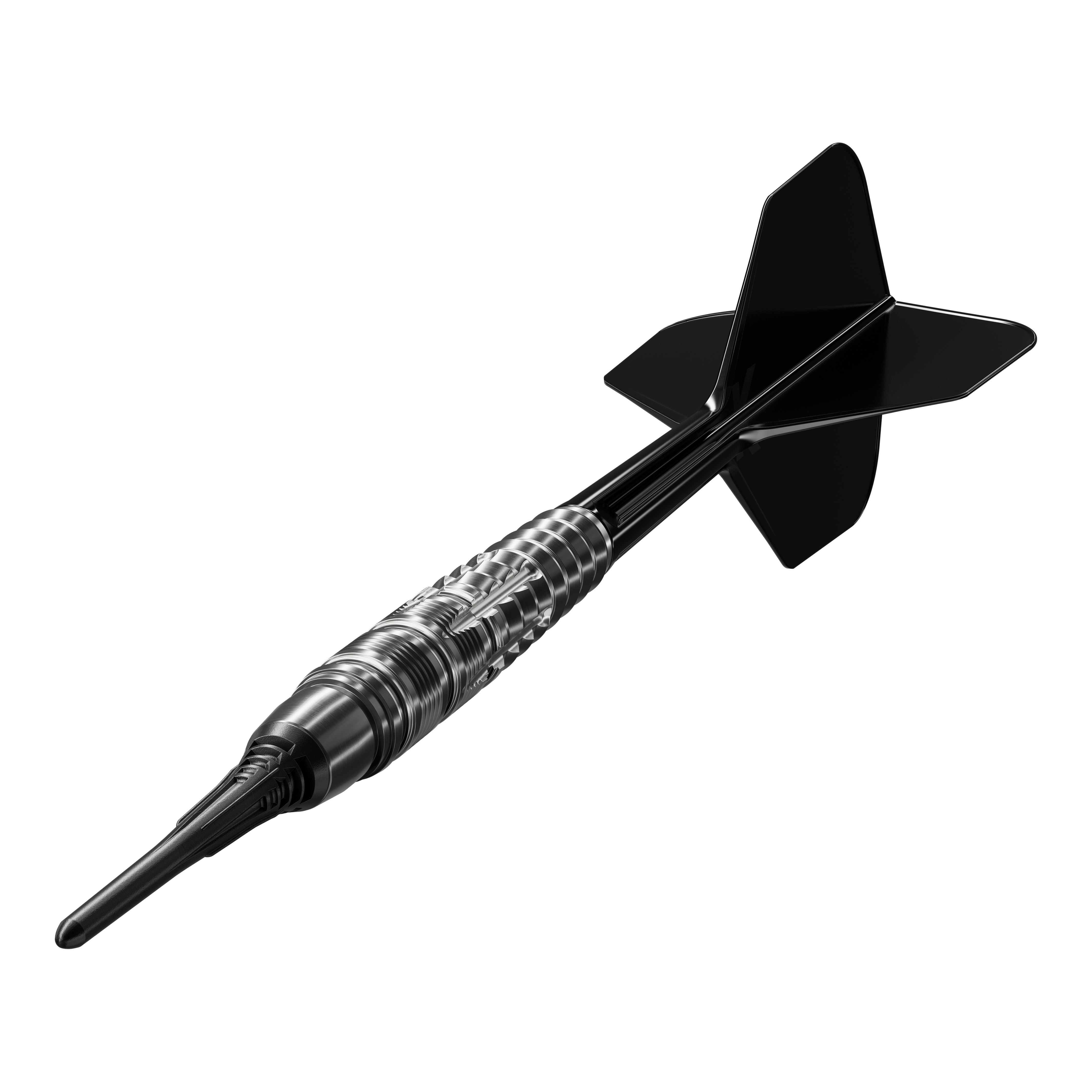 Abgebildet sind die Target Black Marque Blaze Softdarts - 18g. Die Darts haben ein modernes und präzises Design.