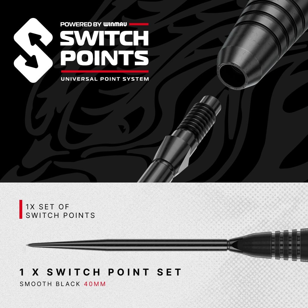 Freccette in acciaio Switch Point Red Dragon Jonny Clayton RD-ADV Das Produkt auf der Aufnahme heißt RedDragon_JC_ADV_V1_1080x1080_03. Es wird in klarem Licht und aus passender Perspektive präsentiert.