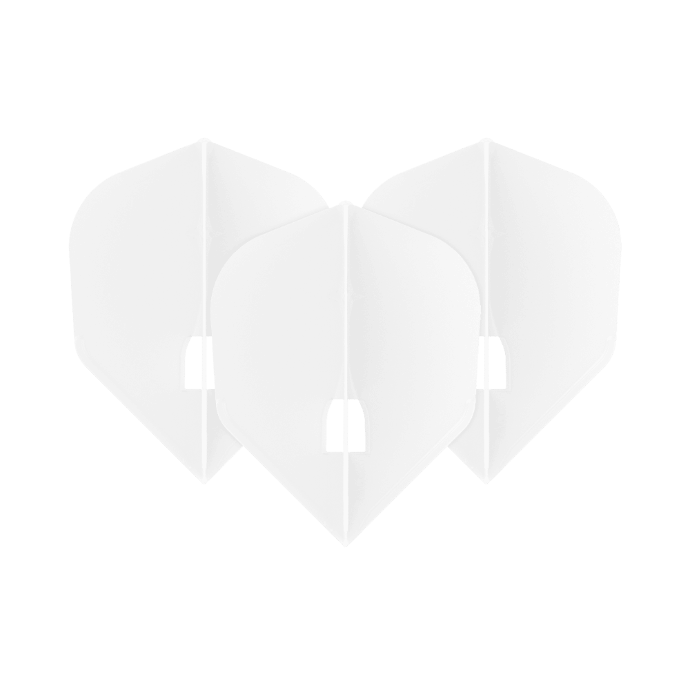 Voli a forma di L-Style Champagne L3PRO Das Bild zeigt vermutlich die 'L-Style Champagne L3PRO Shape Flights White 1 Set'. Es handelt sich um weiße Dart-Flights im L3PRO-Shape, die im Set erhältlich sind.