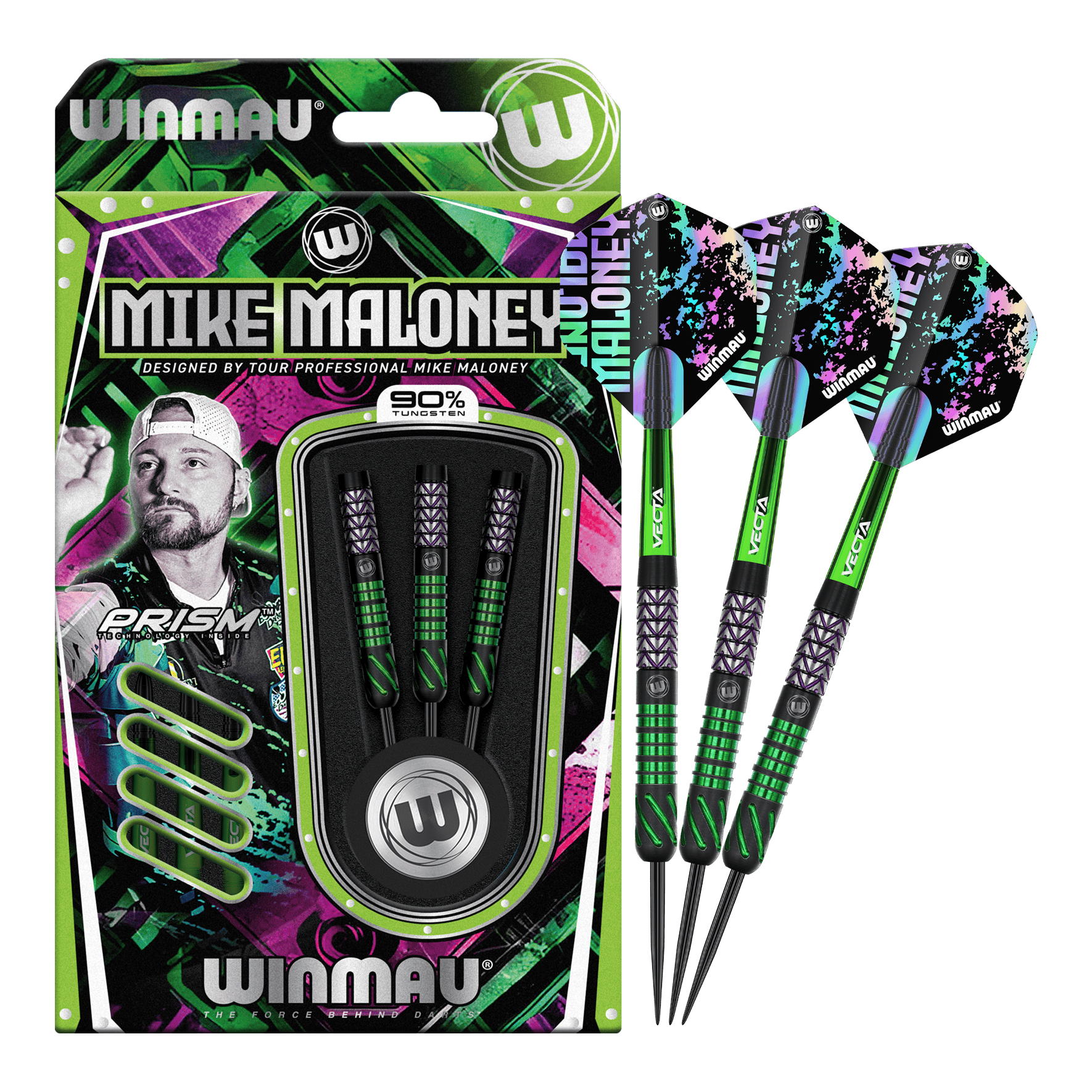 Freccette in acciaio Winmau Mike Maloney Das Bild zeigt die Winmau Mike Maloney Steeldarts. Diese Darts sind bekannt für ihre hohe Qualität.