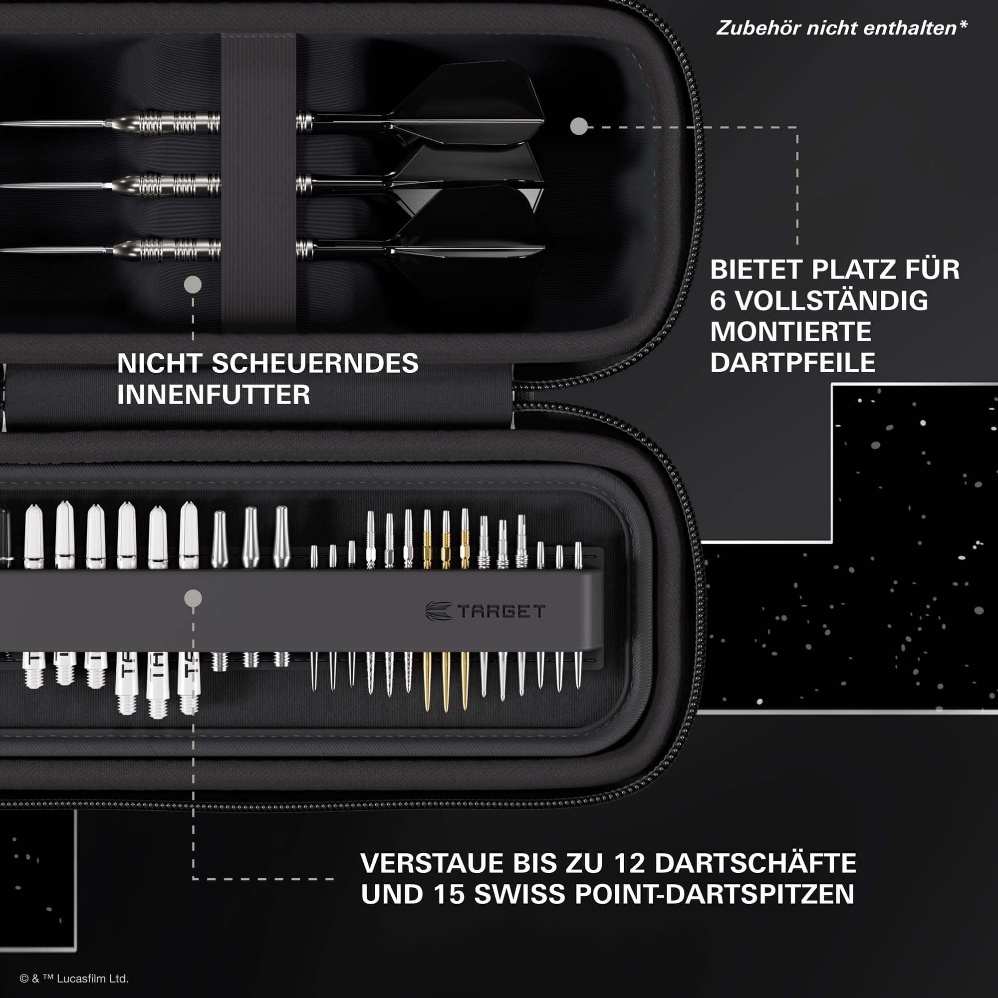 Portafreccette Target Star Wars Boa - Stormtrooper Das Target Star Wars Boa Dartcase - Stormtrooper ist hier abgebildet. Das Produkt zeigt ein Star Wars Stormtrooper Motiv.