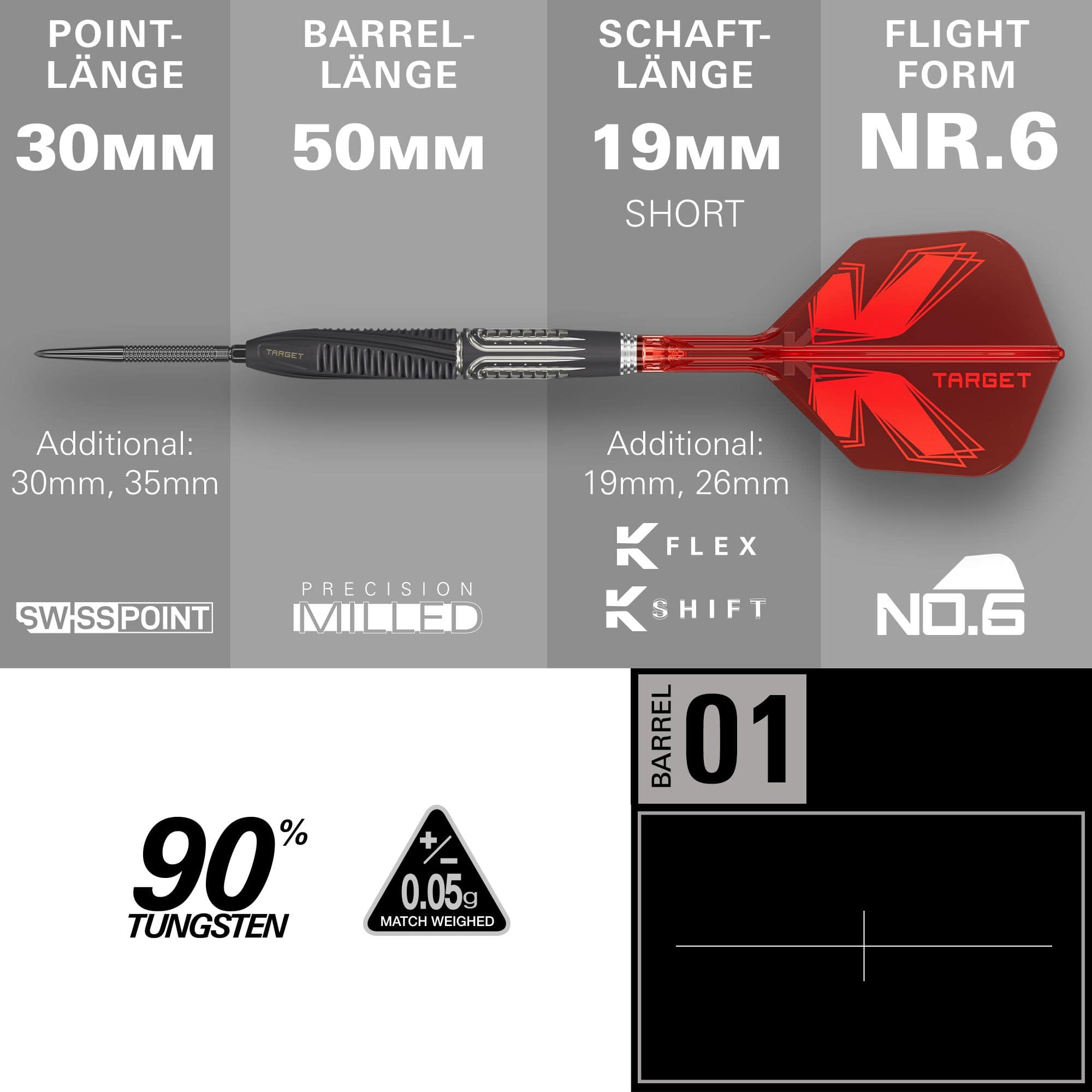Freccette Target Shift Swiss Point in acciaio Freccette Target Shift Swiss Point in acciaio