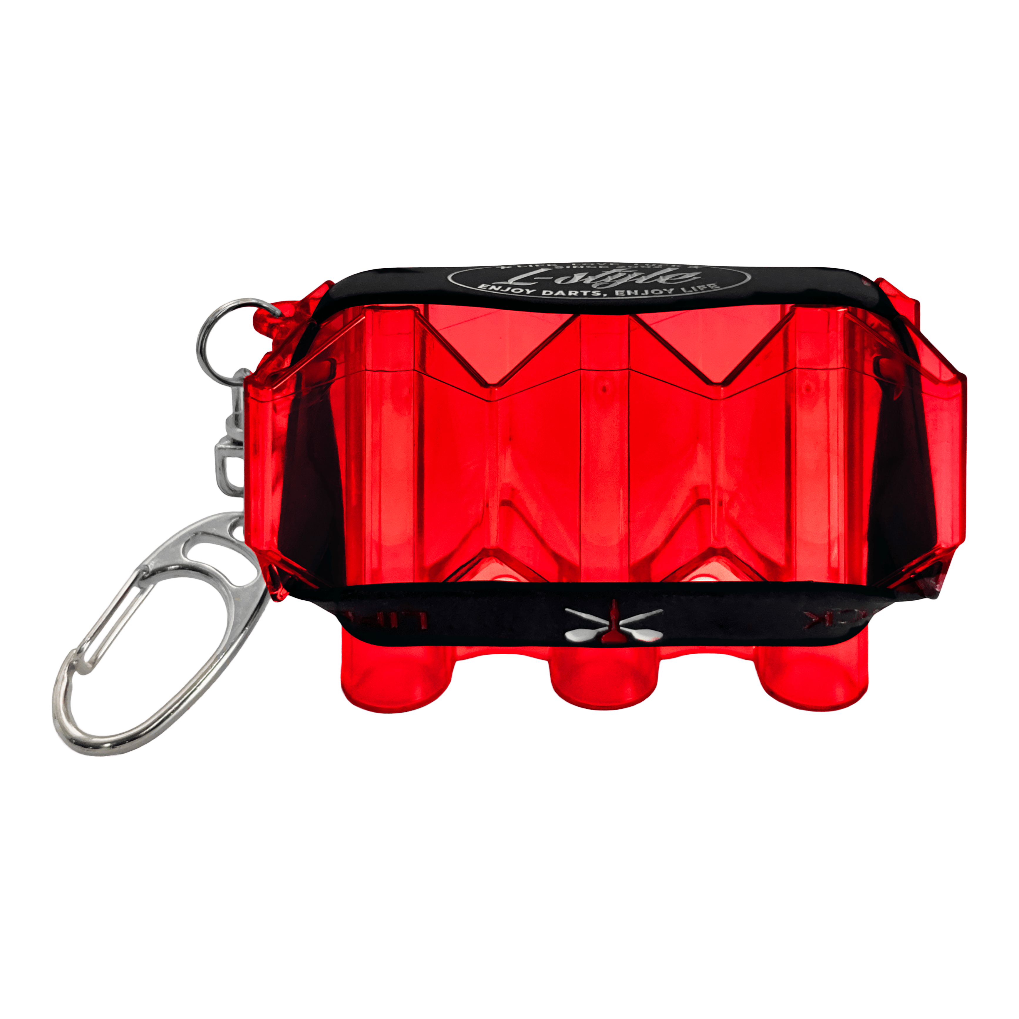 Valigia da volo Krystal stile L SP Abgebildet ist ein Krystal Flight Case in Rot. Es dient zum sicheren Aufbewahren von Dart-Flights.
