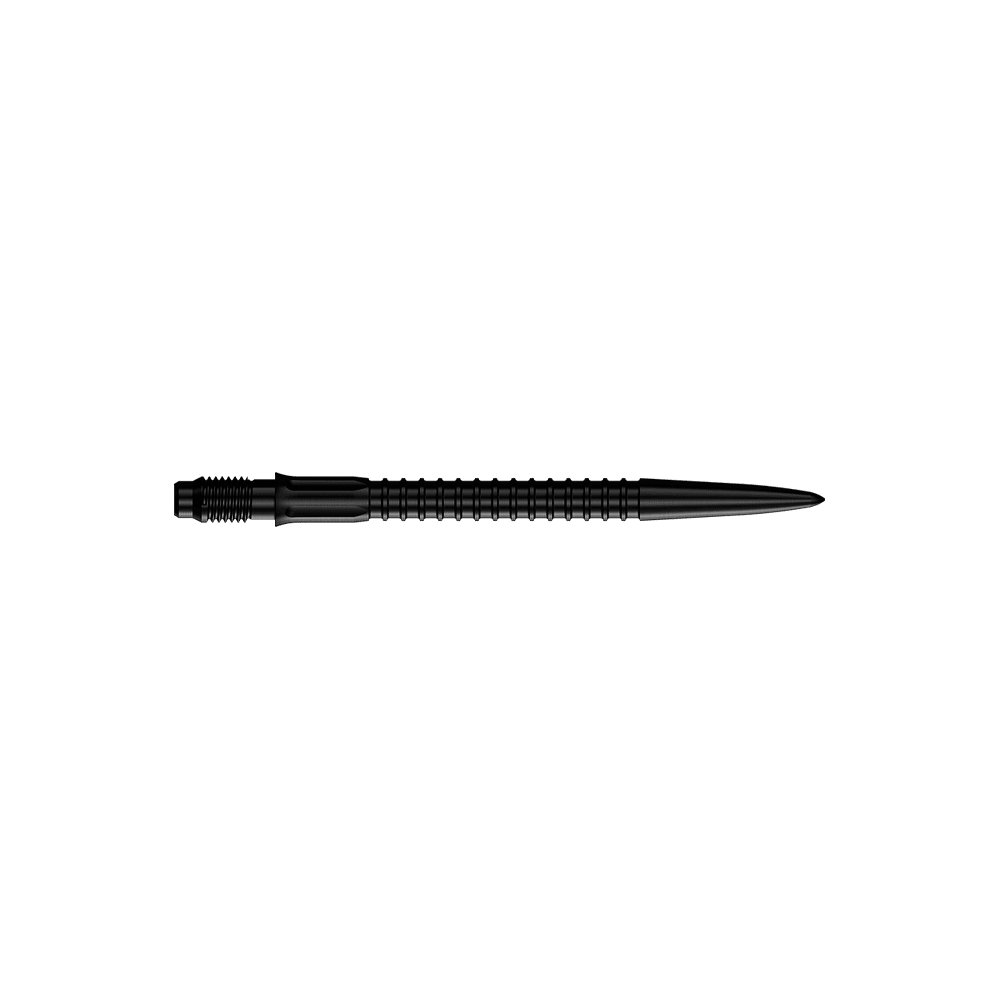 Punte per freccette Mission R2.5 Rapid Point GV1 - Nere Zu sehen sind schwarze Dartspitzen für Darts. Die Spitzen haben eine Länge von 30 mm.