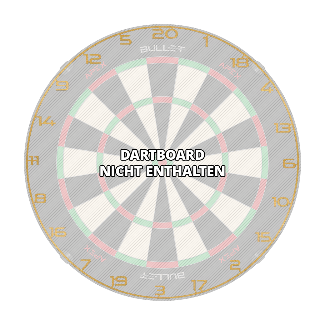 Anello numerico per bersaglio per freccette Das Bild stellt einen Dartboard Zahlenring in goldener Farbe dar. Es geht um das Produkt 'BT1000160 Bullet Dartboard Zahlenring Gold 3'.