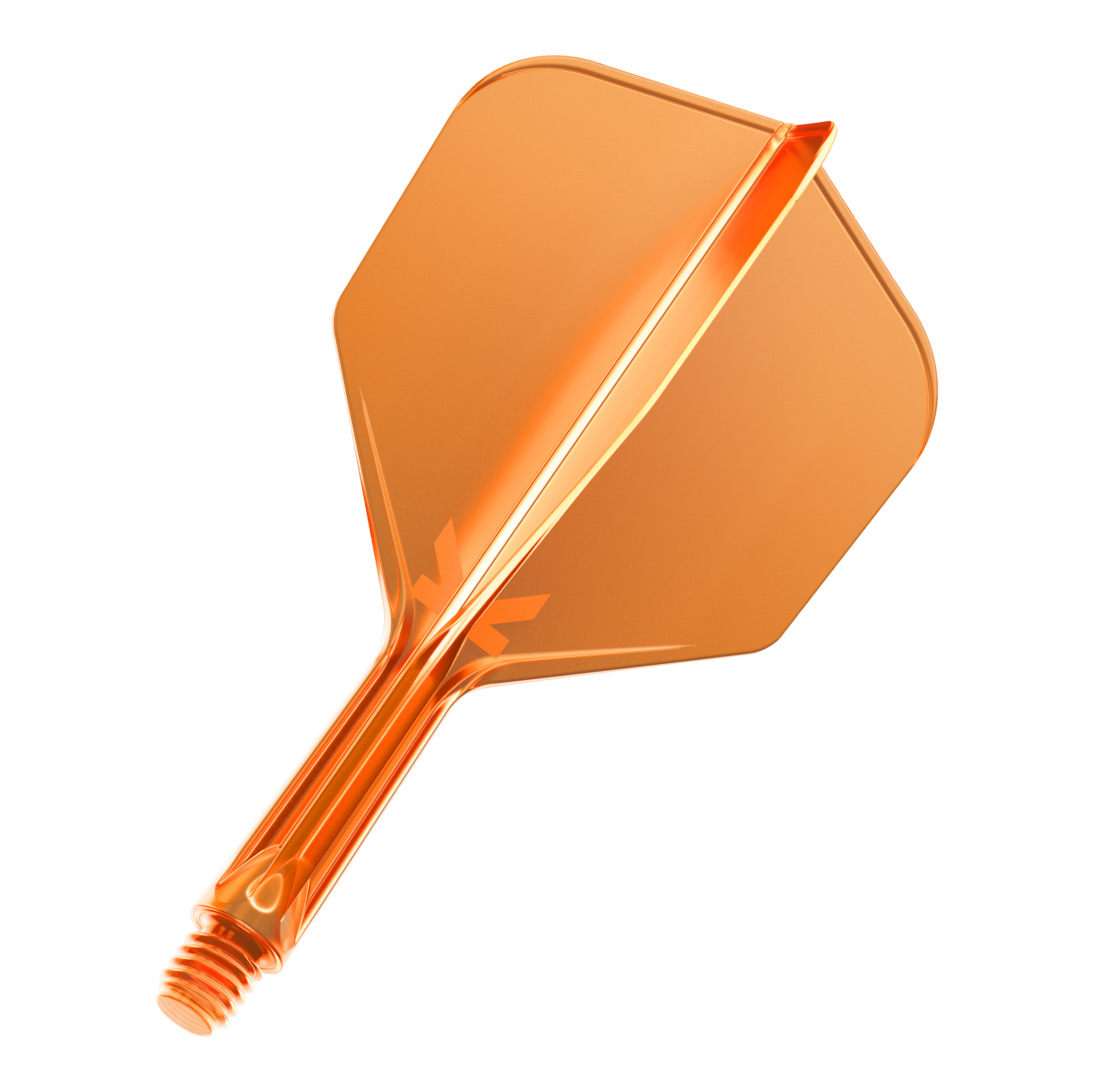 Target K-Flex No6 Flight System - Arancione Neon Dies ist ein neonorangener Dartflight mit integriertem Schaft. Das Material ist durchsichtig und glänzend.