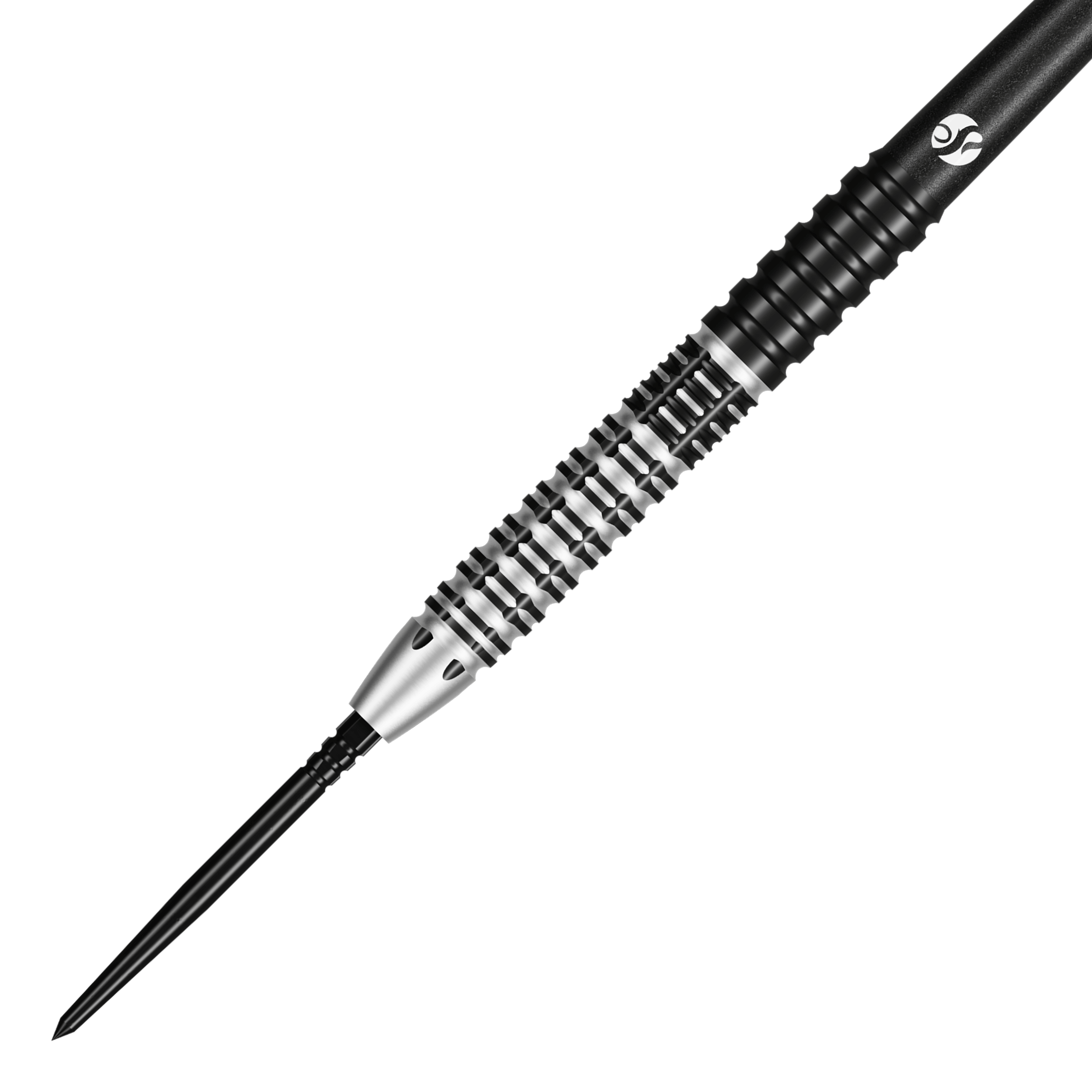 Shot Pro Series Willie O'Connor Magpie Turbo Point Steeldarts sind filigrane Dartpfeile. Sie sind ordentlich nebeneinander angeordnet.