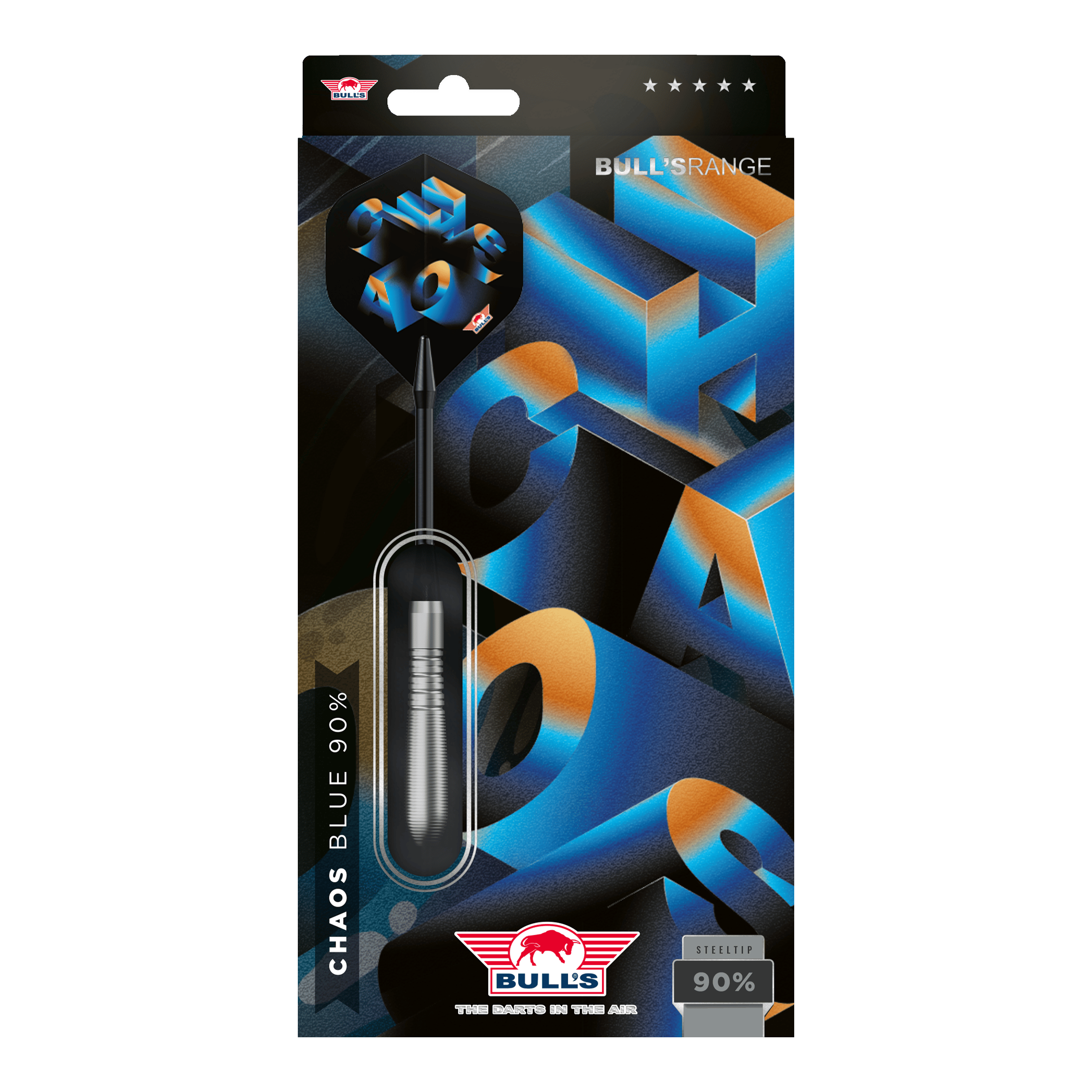 Bulls NL Chaos Blue Steel Darts - 23 g Das Produkt ist Bulls NL Chaos Blue Steeldarts - 23g. Die Darts sind für ihr blaues Chaos-Design bekannt.