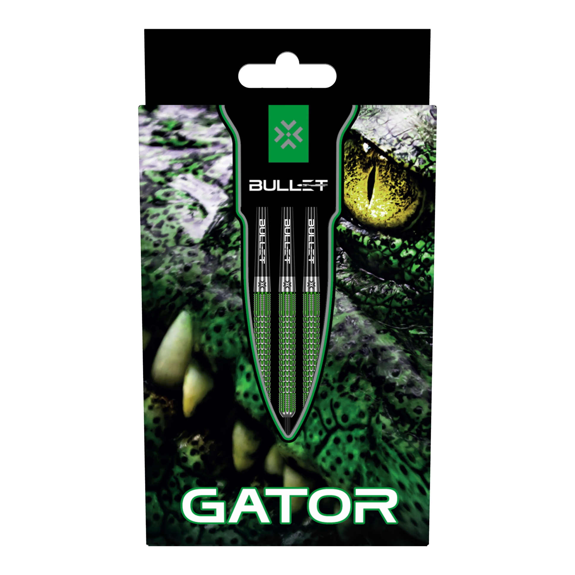 Freccette in acciaio Bullet Gator Abgebildet sind die Bullet Gator Steeldarts. Sie sind speziell für Präzision und Kontrolle beim Dartspiel entwickelt.