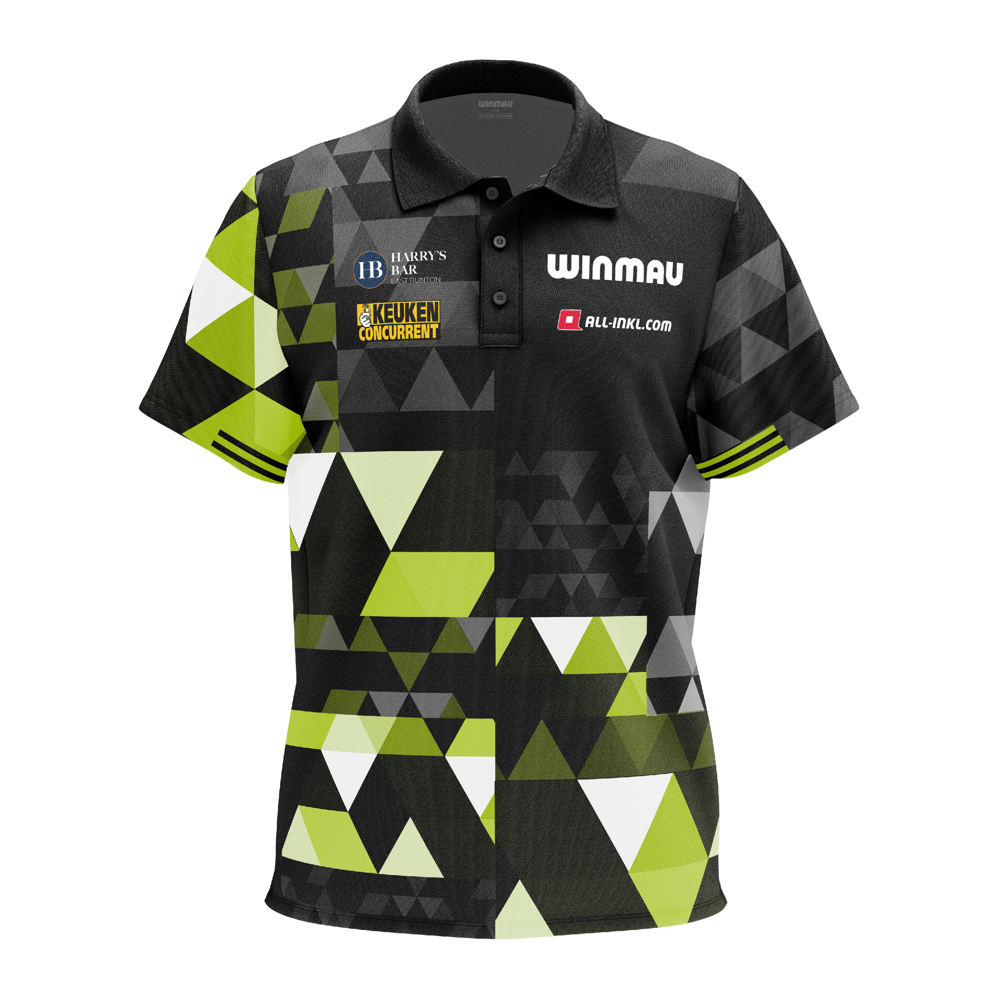 Polo Winmau Michael Van Gerwen edizione fan Poloshirt der Winmau Michael Van Gerwen Fan-Edition. Das Produkt ist als Fanartikel für Michael Van Gerwen entworfen.