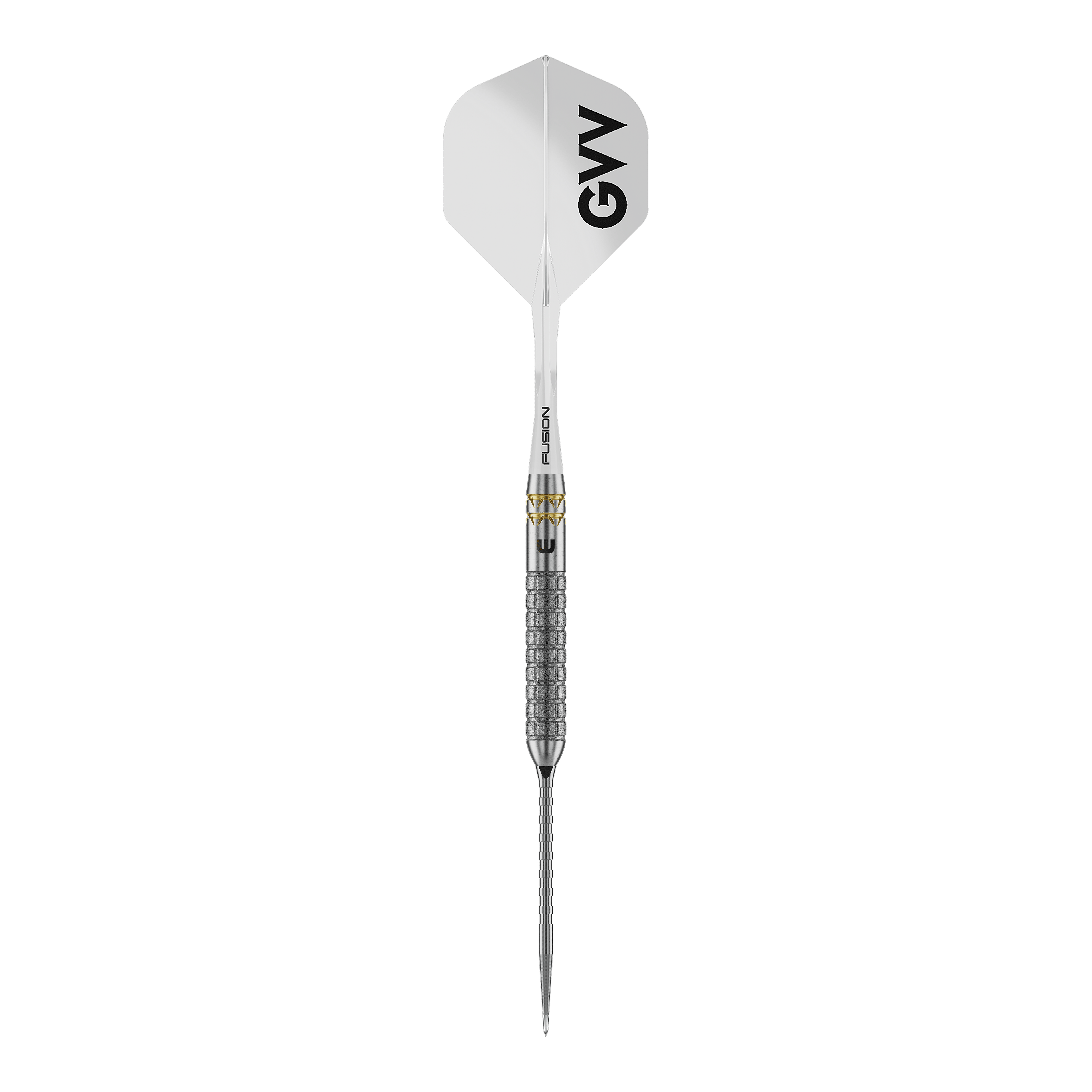 Freccette in acciaio Winmau Gian Van Veen W-MAX Switch Point Winmau Gian Van Veen W-MAX Switch Point Steeldarts sind auf weißem Hintergrund abgebildet. Die Darts präsentieren sich im Profil.