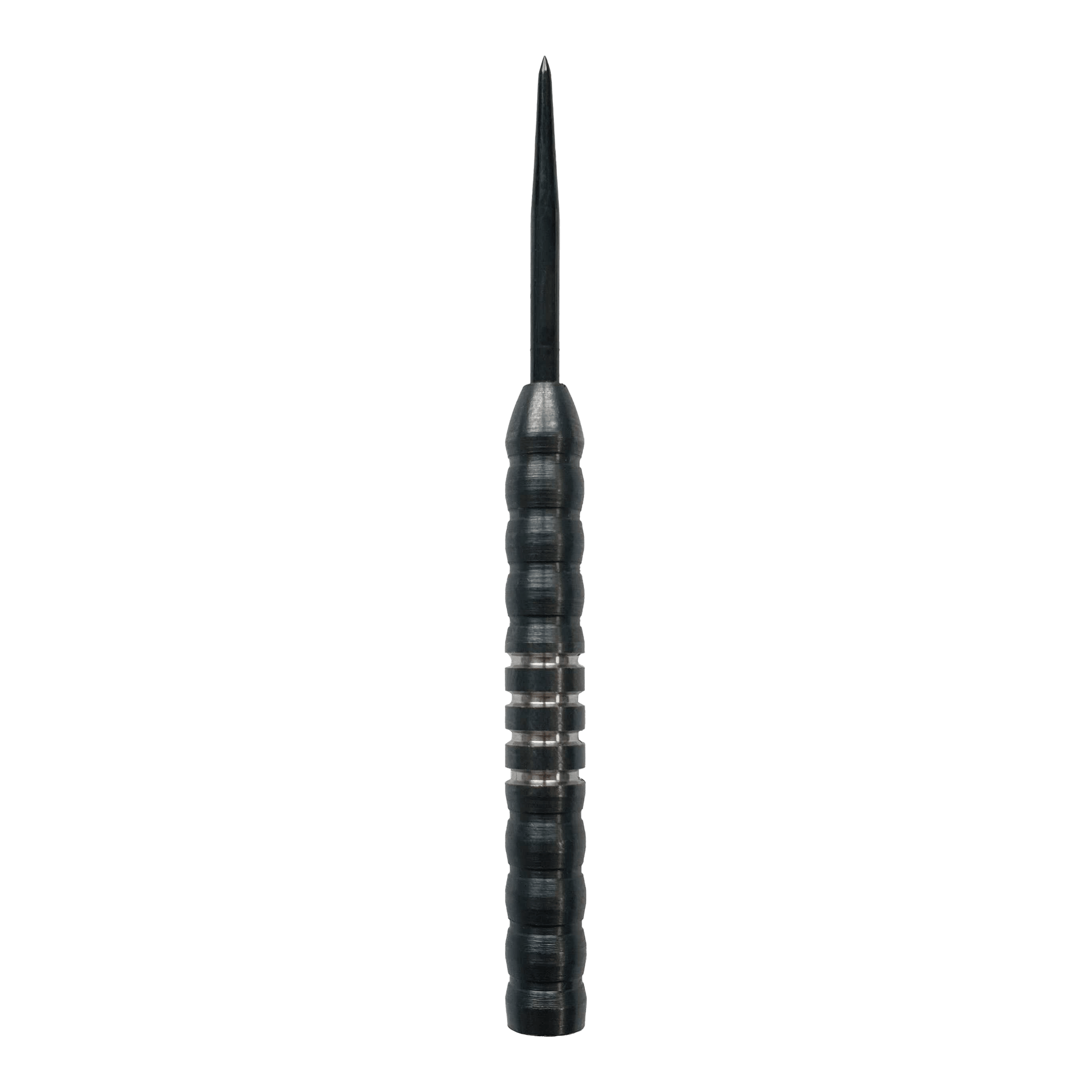Canne per freccette in acciaio McDart Midnight V1 Das Bild zeigt den McDart Midnight V1 Steeldart Barrel. Der Barrel ist schwarz und hat eine gerillte Oberfläche für besseren Halt.