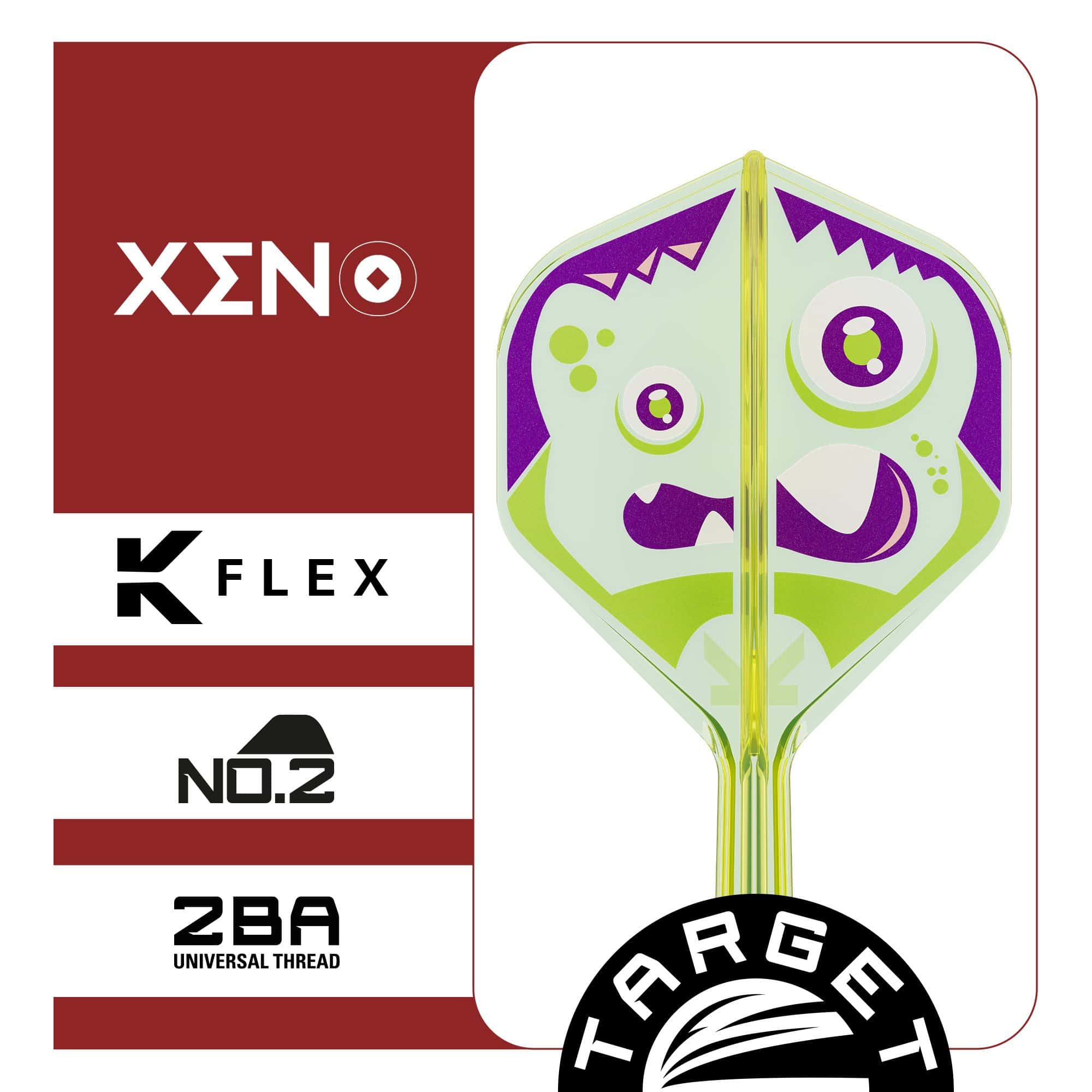 Voli standard Target Japan K-Flex Xeno No2 Das Bild zeigt die Target Japan K-Flex Xeno No2 Standard Flights. Diese Flights sind Zubehör für Dartpfeile.