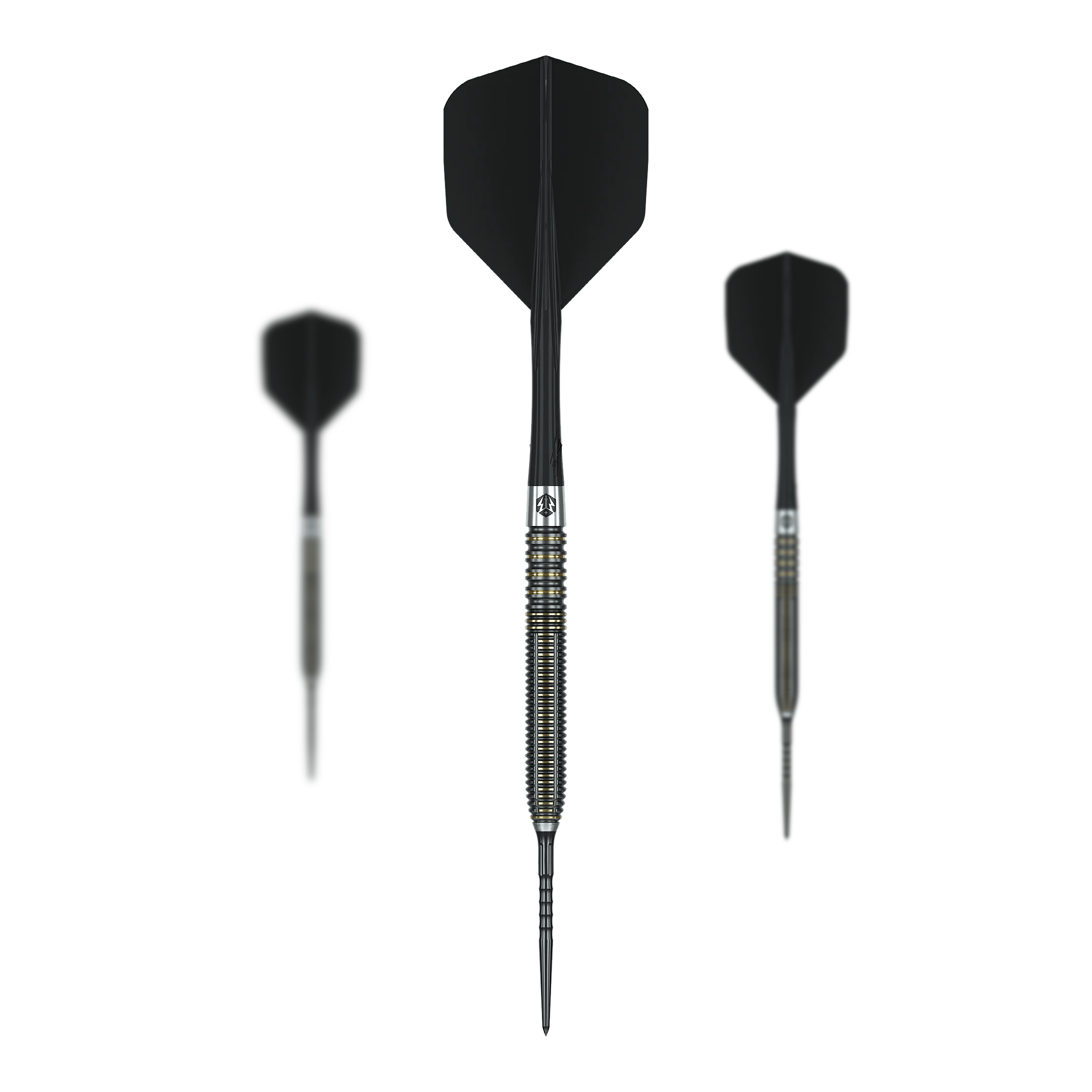 Freccette in acciaio Caliburn V-Series V2 Abgebildet ist ein Set Caliburn V-Series V2 Steeldarts. Die Pfeile sind für präzises Dartspielen konzipiert.