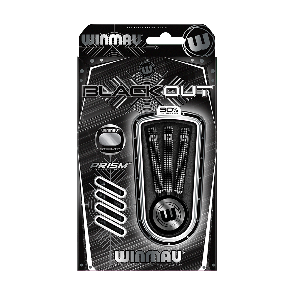 Freccette Winmau Blackout Variant 1 in acciaio