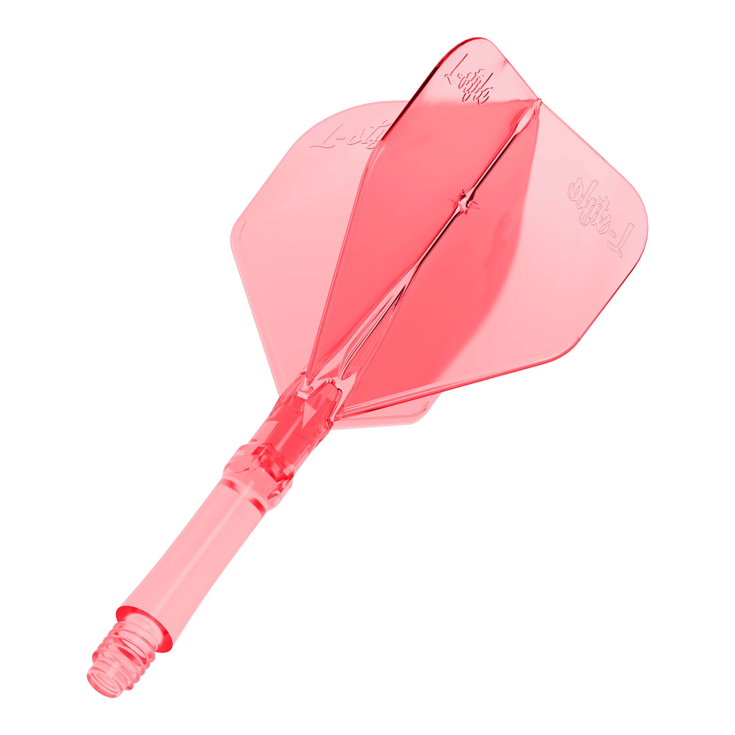 Alette L-Style L-Sytem - Rosso trasparente Zu sehen ist das Produkt L-Style L-Sytem Flights - Clear Red. Die roten, durchsichtigen Flights sind Zubehör für Dartpfeile.