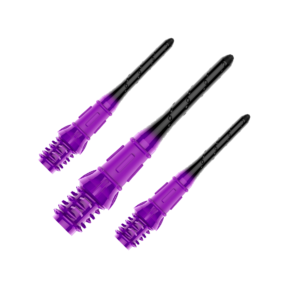 Punte a freccia graduate L-Style Premium Lippoint (confezione da 30) Zu sehen ist ein Set von L-Style Premium Lippoint Dartspitzen im 30er Pack in Schwarz und Lila. Die Dartspitzen sind speziell für Softdartspiele entwickelt.