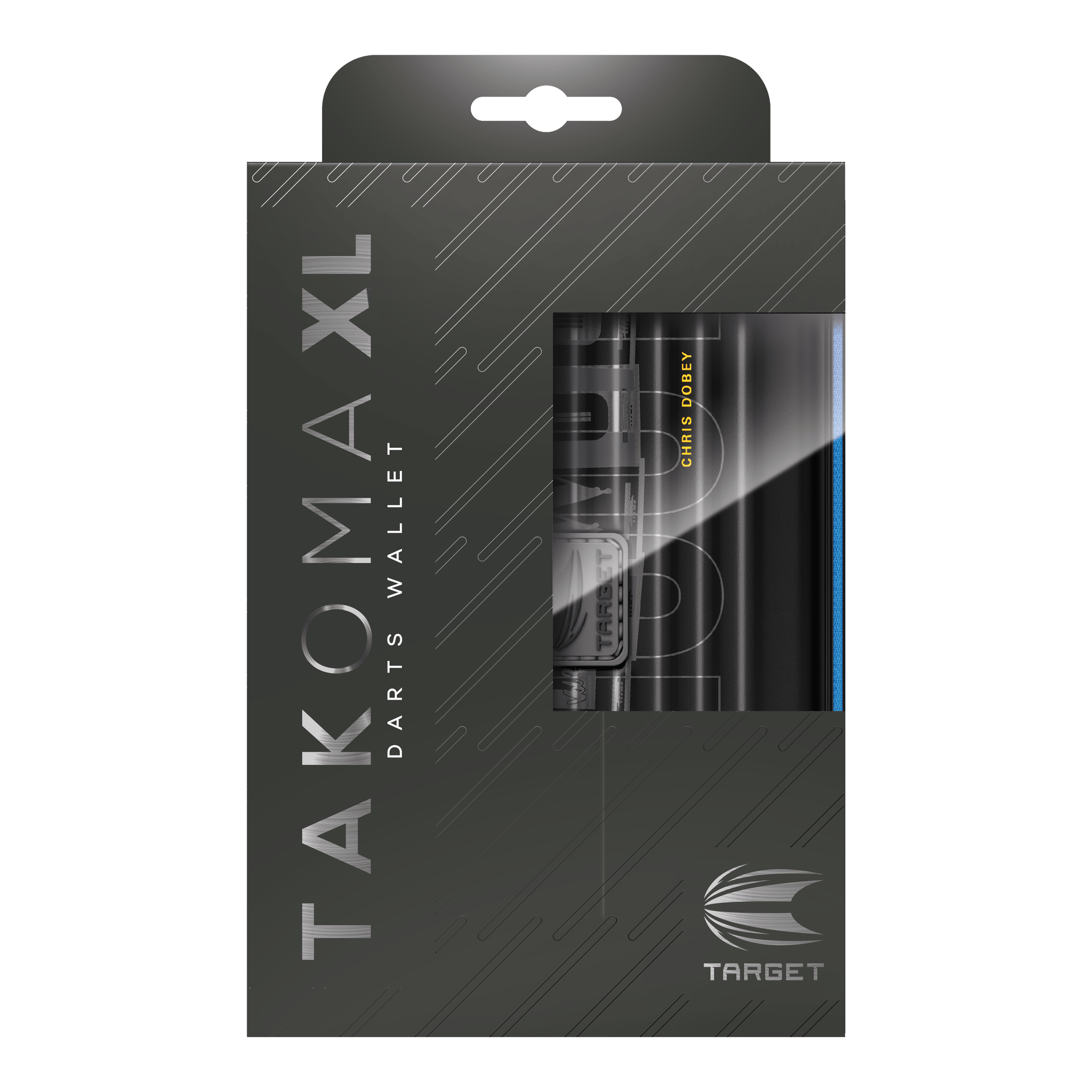 Custodia per freccette Takoma XL Ghost Series Chris Dobey Das Bild zeigt das Takoma XL Ghost Series Chris Dobey Dartcase. Dieses Dartcase bietet sicheren Schutz für Dartzubehör.