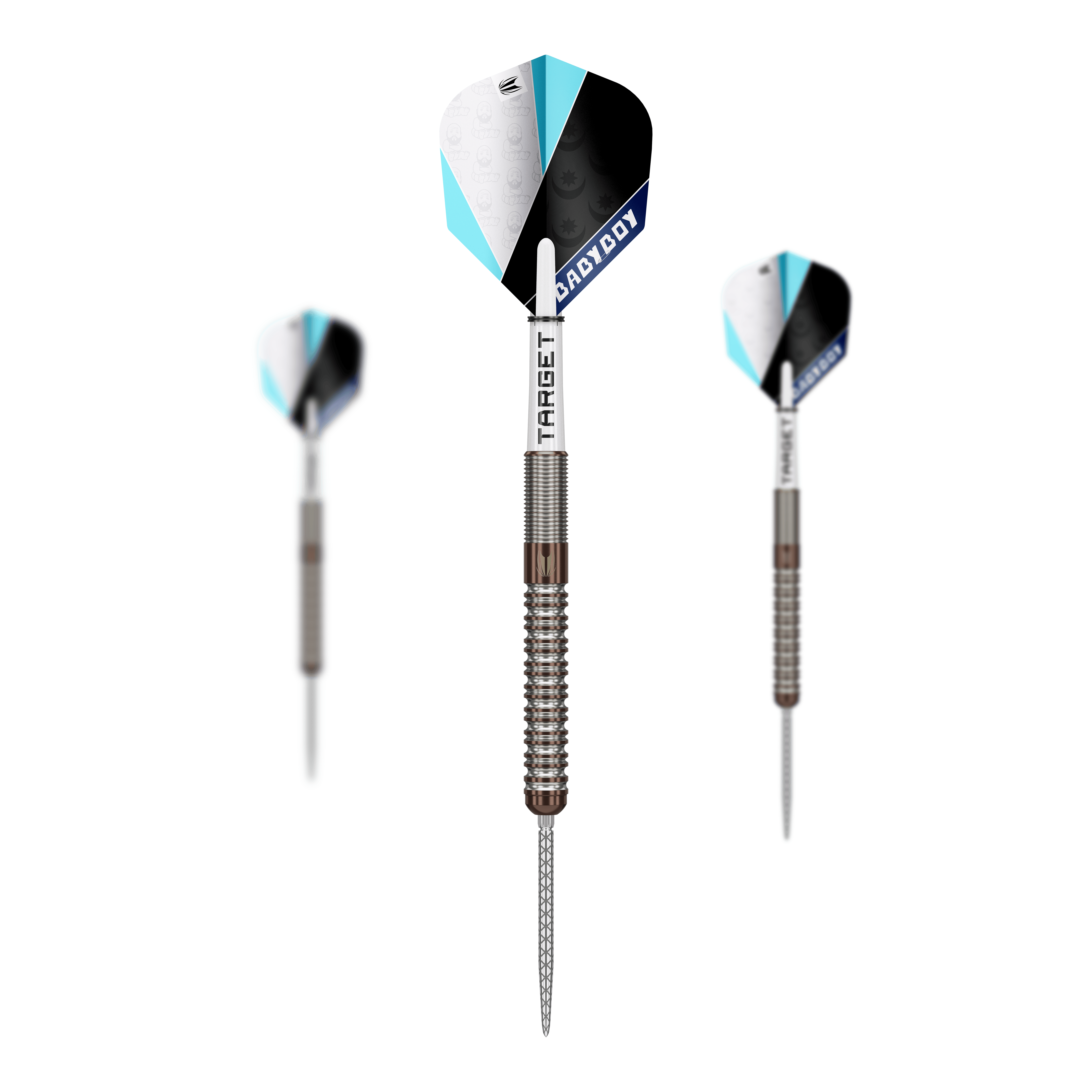 Dardi in acciaio Target Adam Lipscombe Swiss Points - 25 g Abgebildet sind die Target Adam Lipscombe Swiss Points Steeldarts. Dieses Dart-Set zeichnet sich durch besondere Präzision aus.