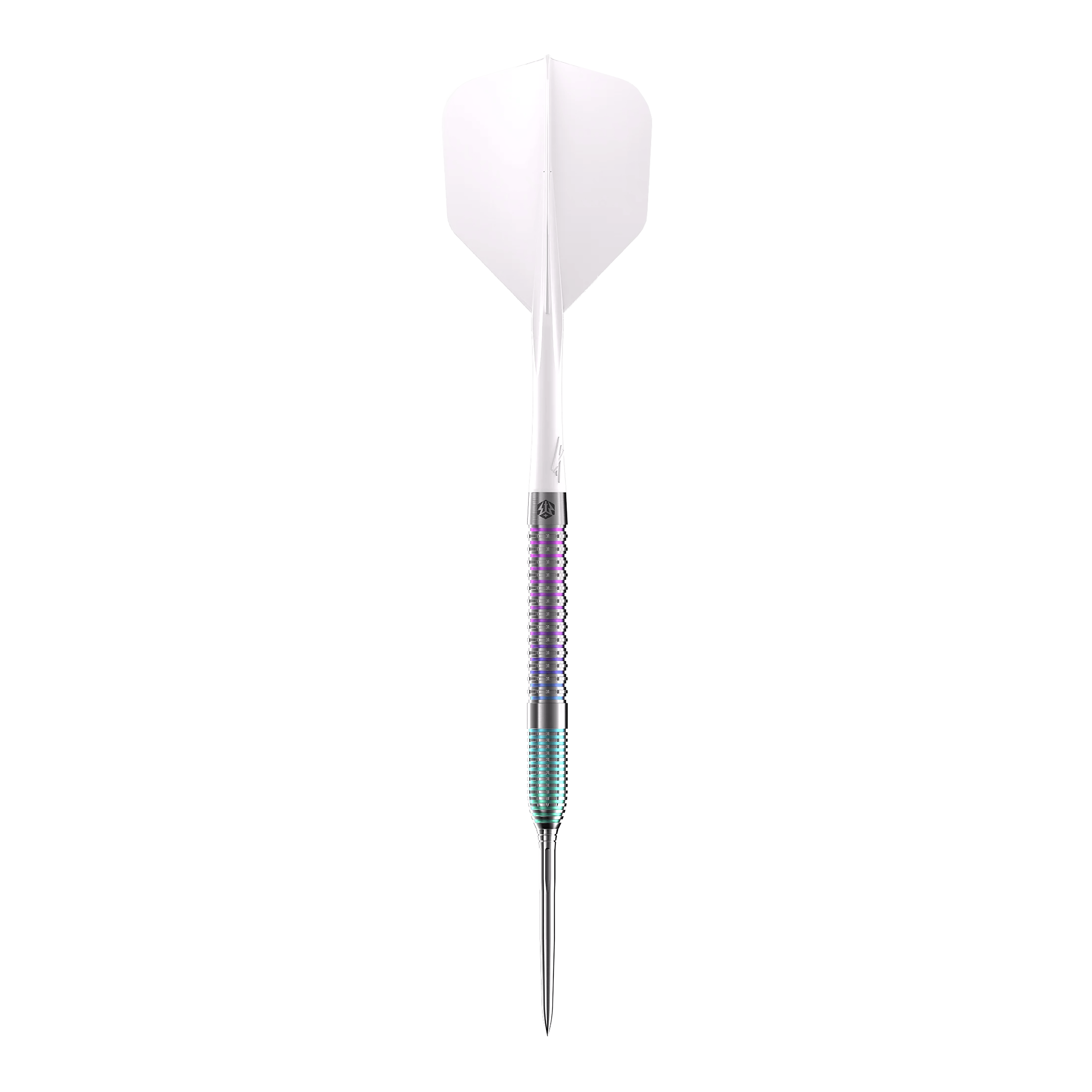 Frecce in acciaio Caliburn Big Cats Ocelot Caliburn Big Cats Ozelot Steeldarts mit einem Gewicht von 23g. Das Bild zeigt den Steeldart aus einem anderen Blickwinkel.