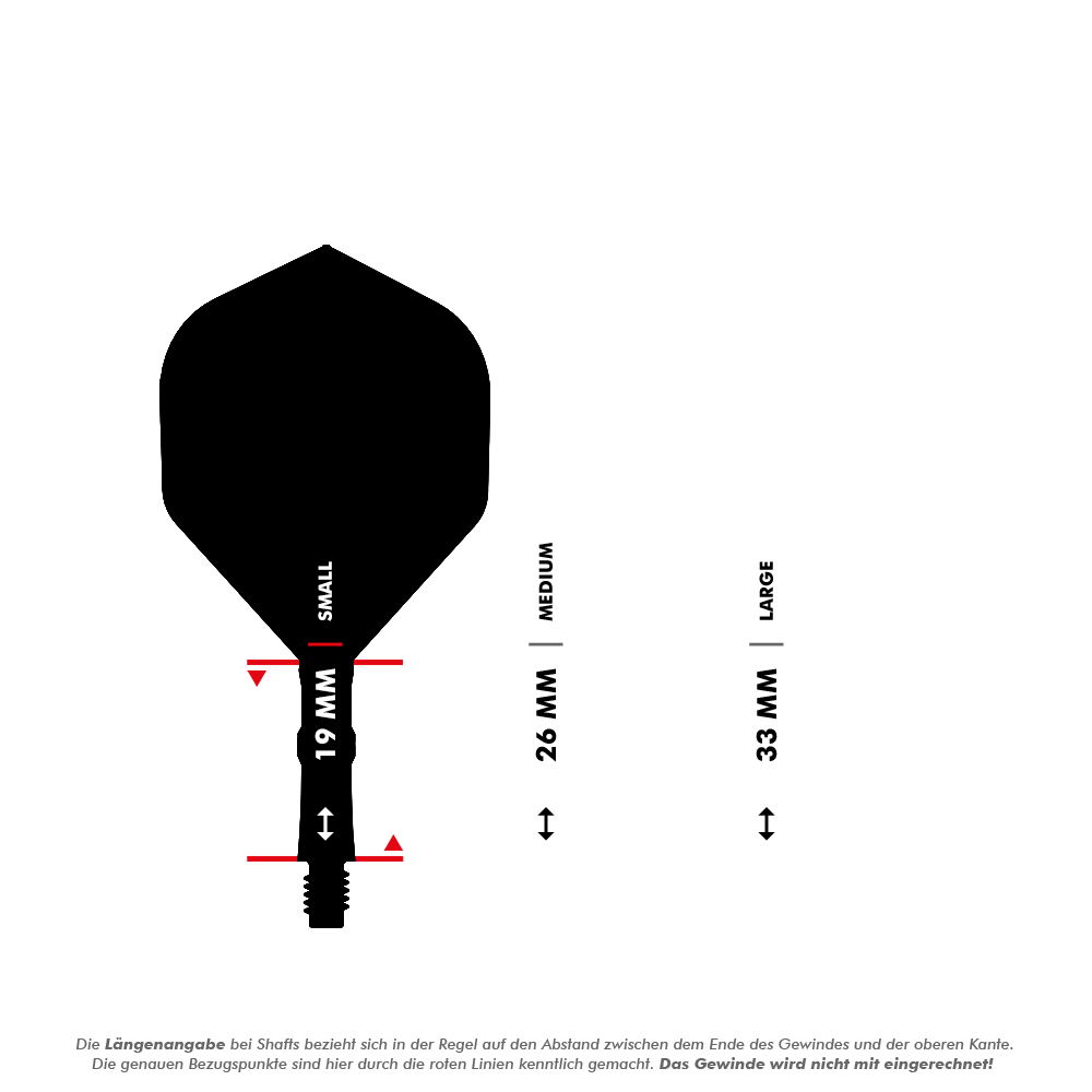 Alette L-Style L-Sytem - Rosso trasparente Das Bild zeigt Dart-Flights als Zubehör. Es handelt sich um LStyle L-System Flights.