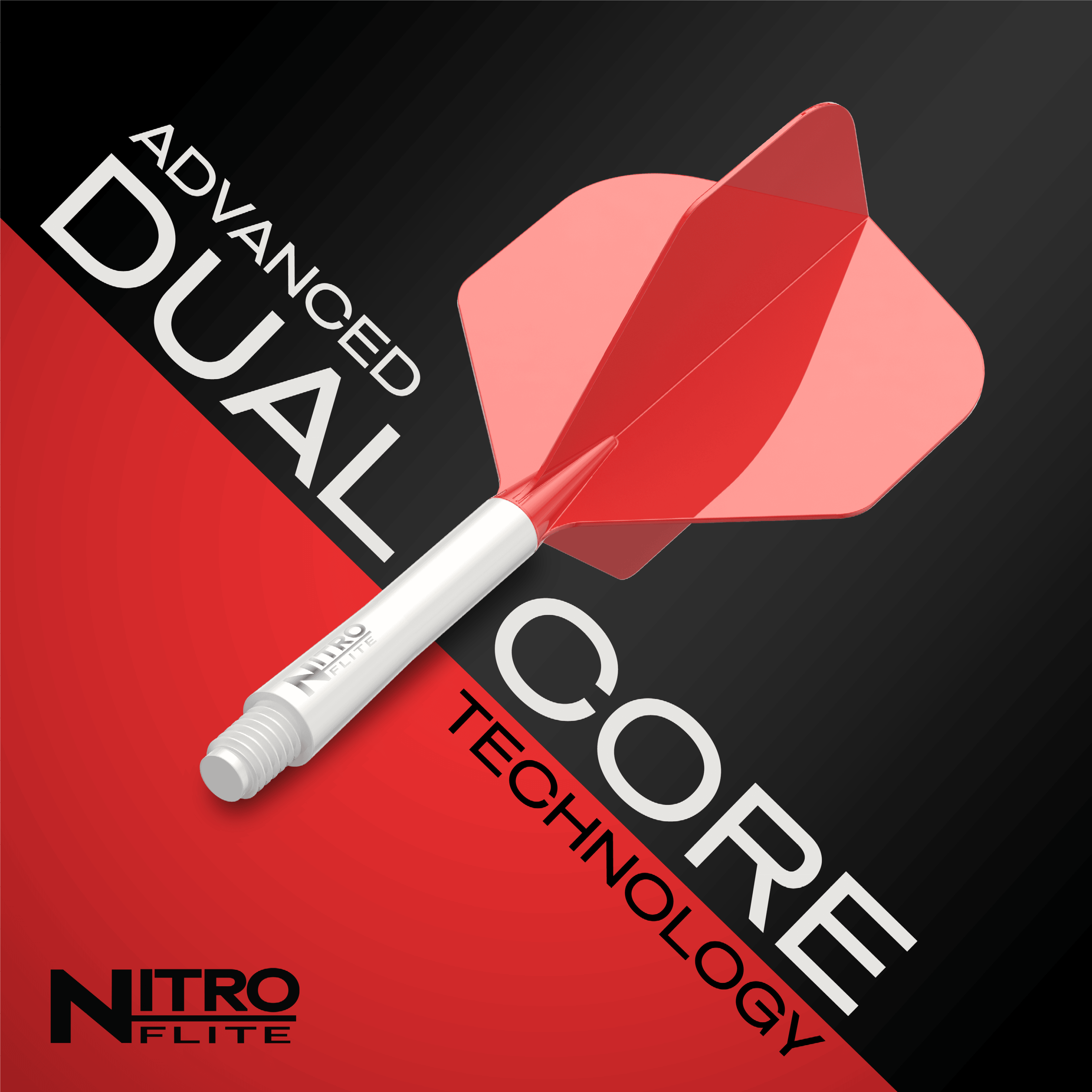 Red Dragon Nitroflite - Asta bianca, alette rosse n. 2 Gezeigt wird das Red Dragon Nitroflite Set, bestehend aus weißen Schäften und roten No2 Flights. Dieses Produkt eignet sich perfekt für ambitionierte Dartspieler.