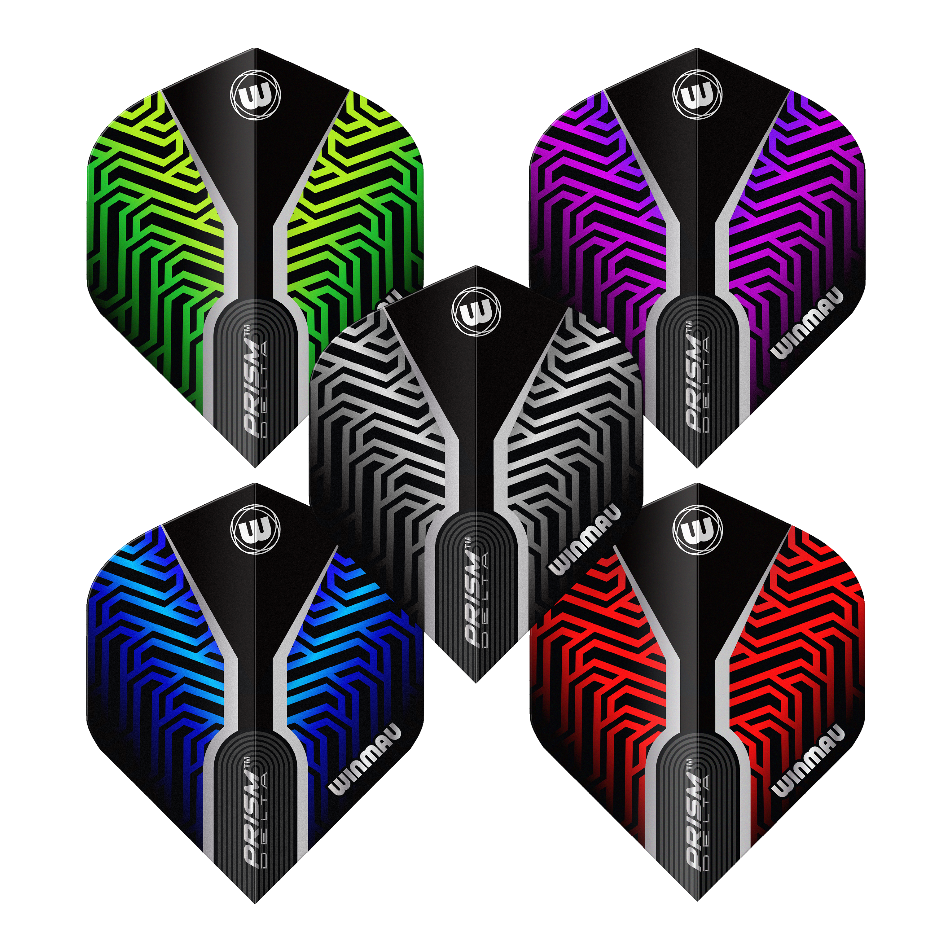 Collezione di voli standard Winmau Prism Delta No2 Das Bild zeigt die Winmau Prism Delta No2 Standard Flight Collection. Die hochwertigen Flights sind optimal für Dartspieler.