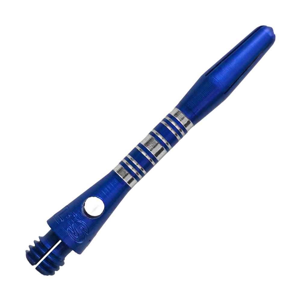 Aste in alluminio Bulls NL Supra - Blu - 34 mm Bulls NL Supra Aluminium Shafts, blau und 34 mm lang, sind abgebildet. Diese Schäfte sind ideal für Dartspieler, die Wert auf Haltbarkeit legen.