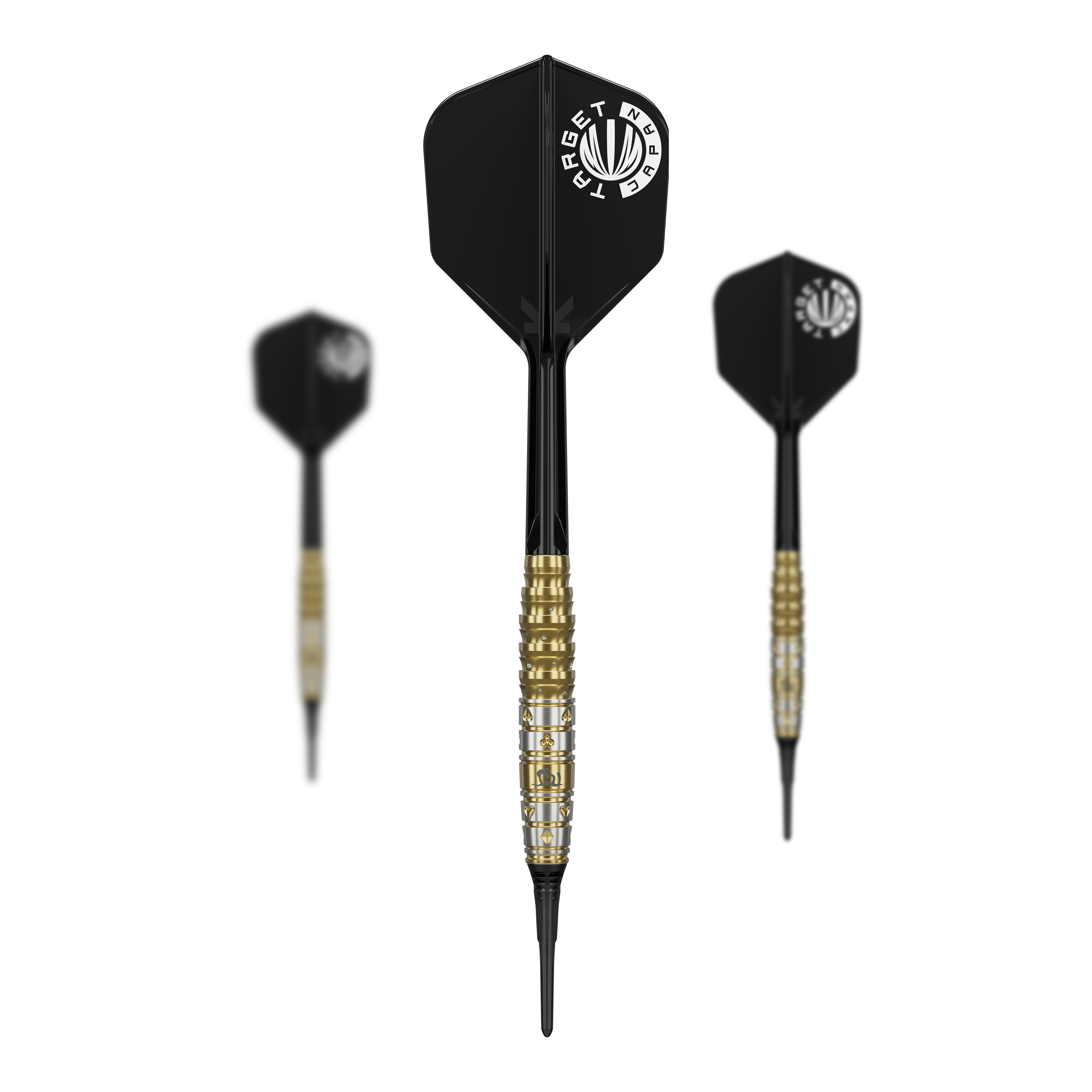 Target Japan Prime Series Mayuko Morita Mayo GEN7.5 Freccette morbide - 20 g Abgebildet ist das Set der Target Japan Prime Series Mayuko Morita Mayo GEN7.5 Softdarts mit 20 Gramm. Das Set zeigt alle enthaltenen Darts und Zubehör für Softdartspieler.