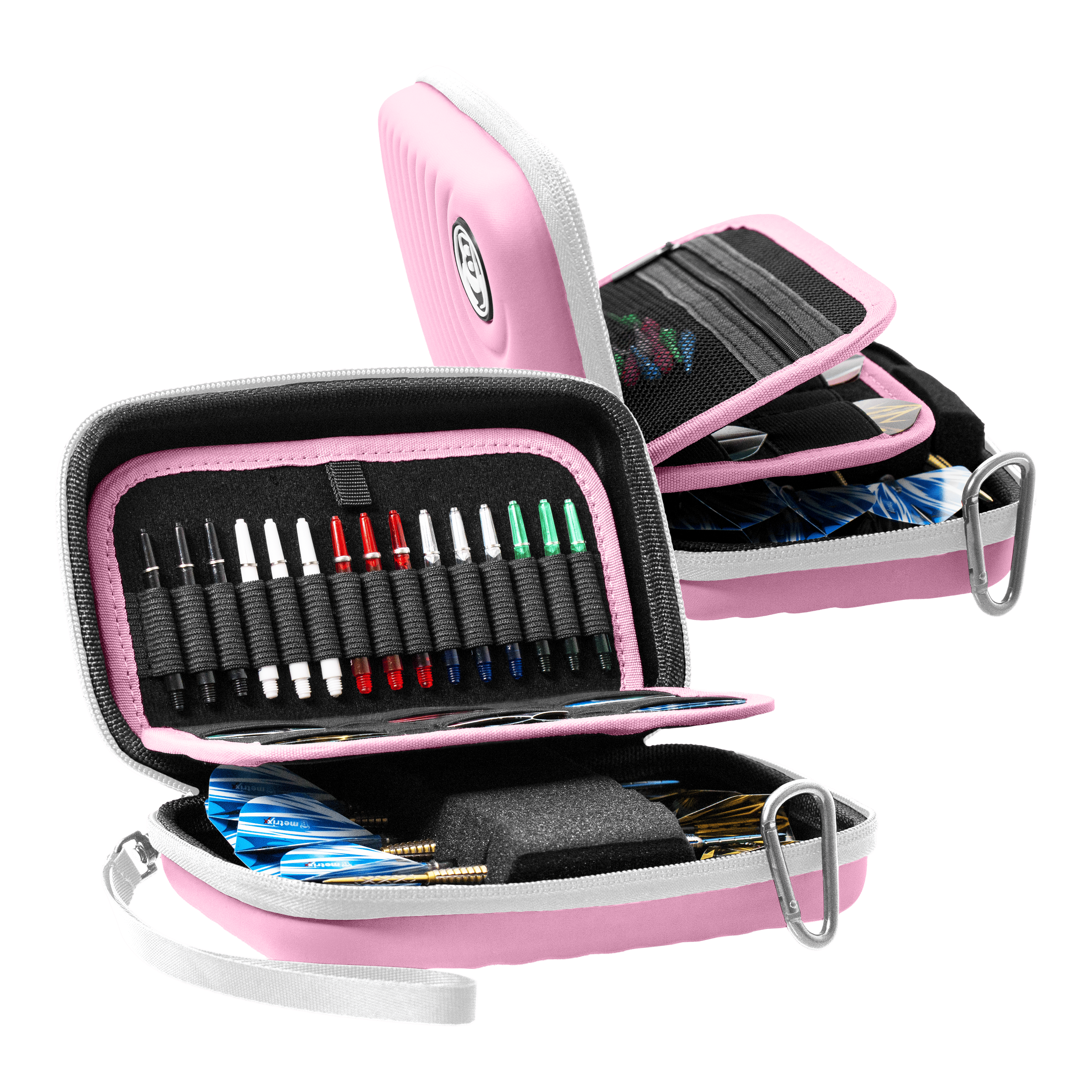 Custodia per freccette Bulls Orbis XL - Rosa Abgebildet ist das Bulls Orbis XL Dartcase in der Farbe Pink. Es bietet viel Platz für Dartzubehör.