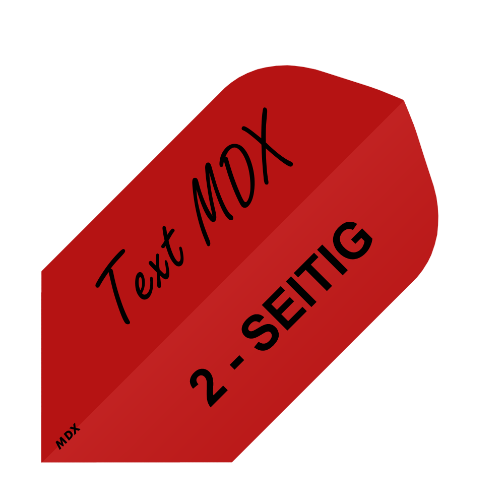 Set di 10 alette stampate su 2 lati - testo desiderato - MDX Slim