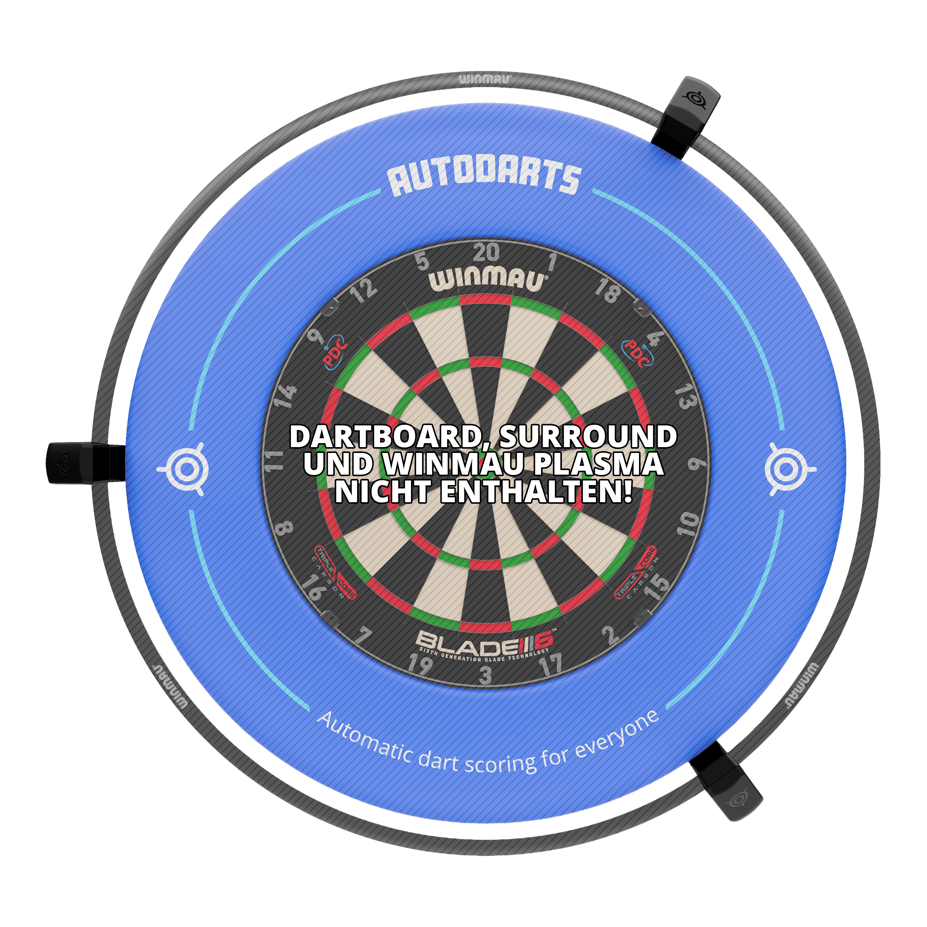Sistema di punteggio automatico Autodarts Vantage Das Bild zeigt das Autodarts Vantage Auto-Scoring-System. Das Produkt ist nicht näher beschrieben.