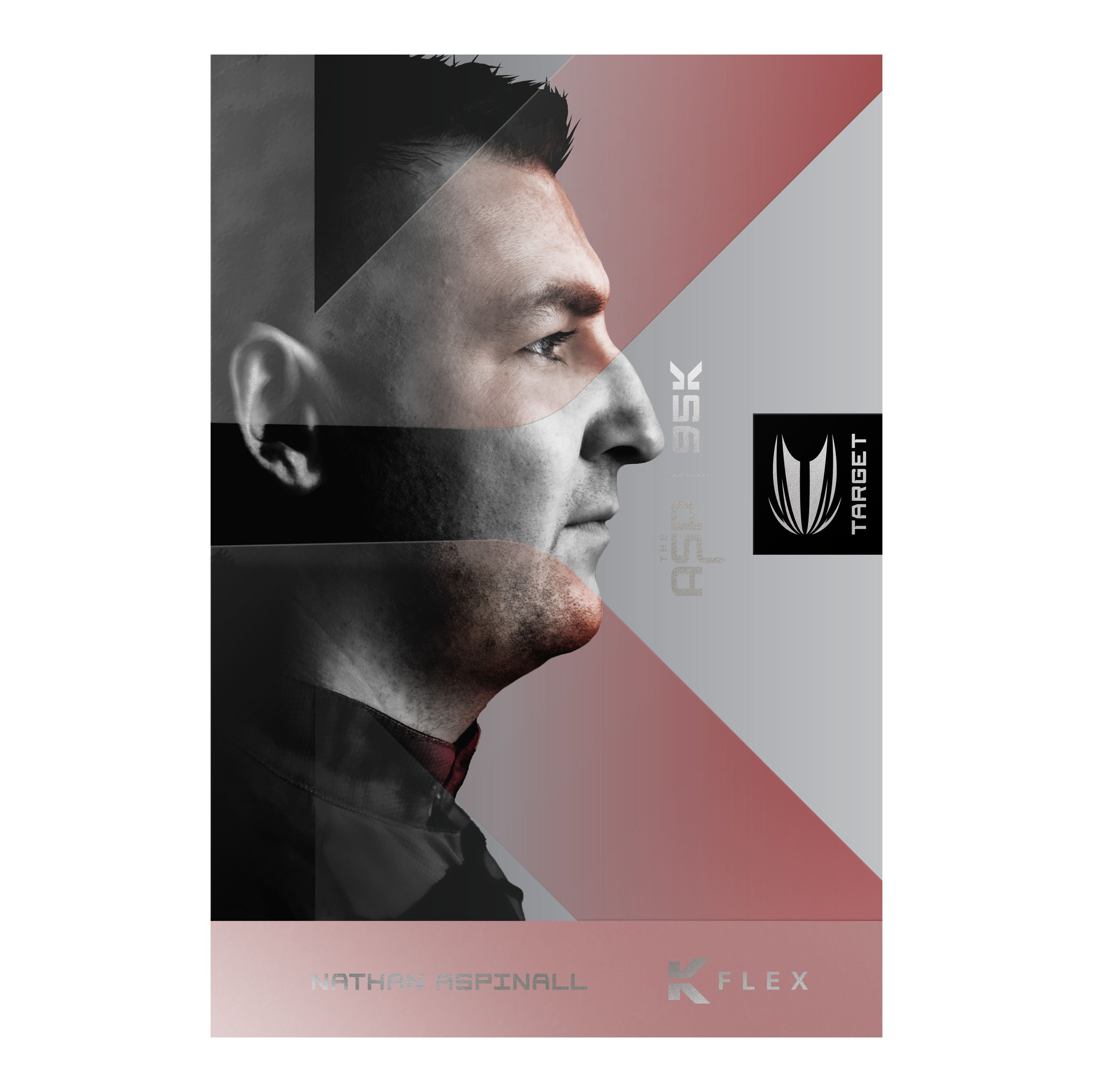 Auf dem Bild sieht man die Target Nathan Aspinall 95K Softdarts - 18g. Diese Softdarts sind besonders für professionelle Darts-Spieler geeignet.