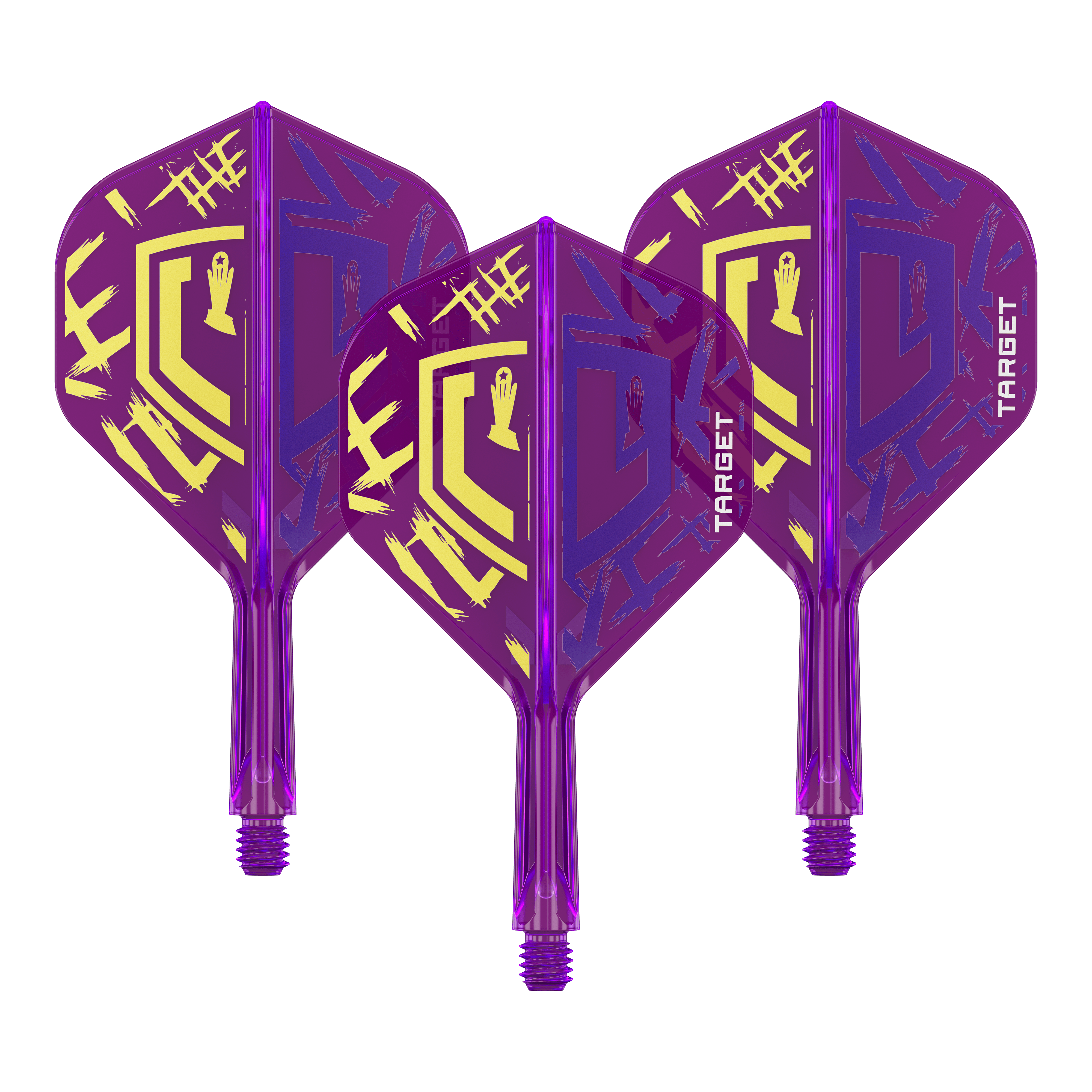 Zu sehen sind die Target K-Flex Luke Littler World Champion 2025 No2 Standard Flights mit 19 mm Länge. Dieses Set ist für Darts geeignet.