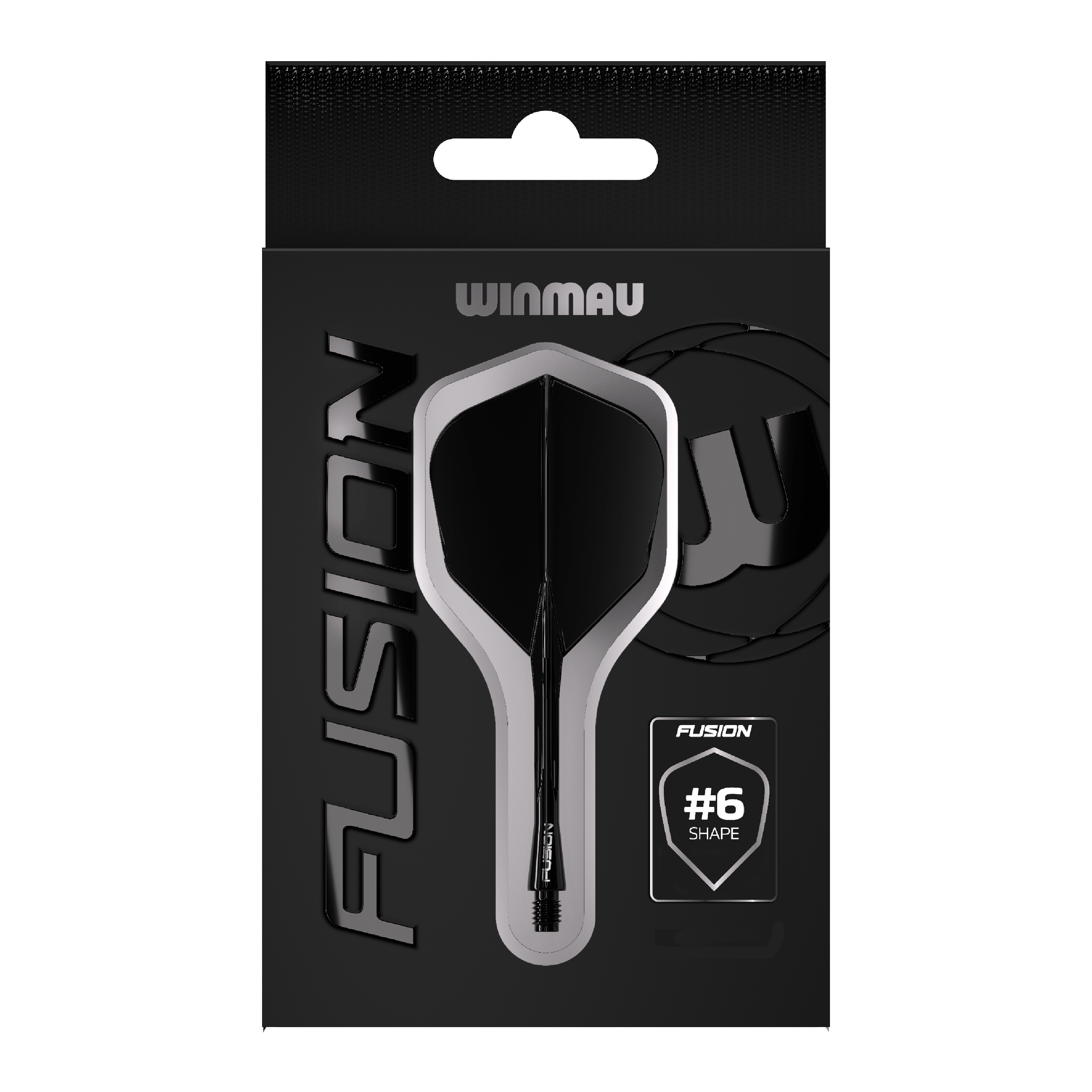 Winmau Fusion Flight-Shaft-System No6 Schwarz